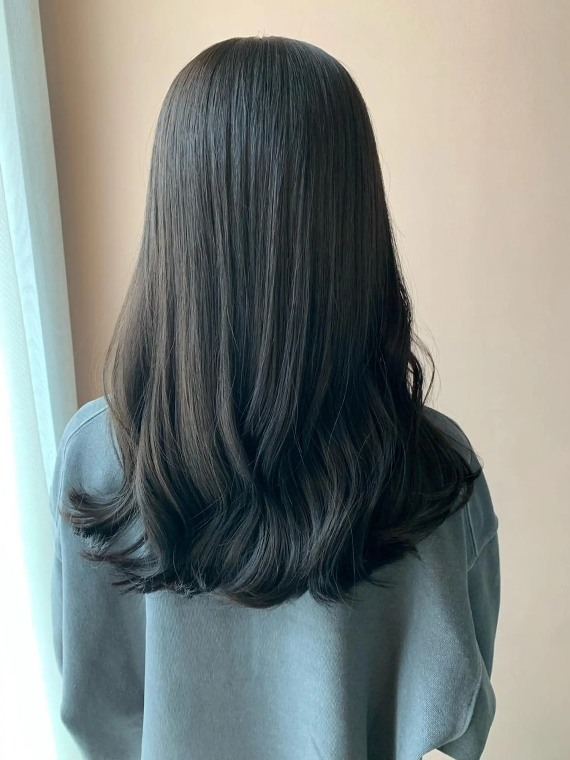 ロング カラー アッシュ アッシュグレー ブリーチ 透明感カラー ブリーチなしカラー hub hair レイヤー/透明感のヘアスタイル