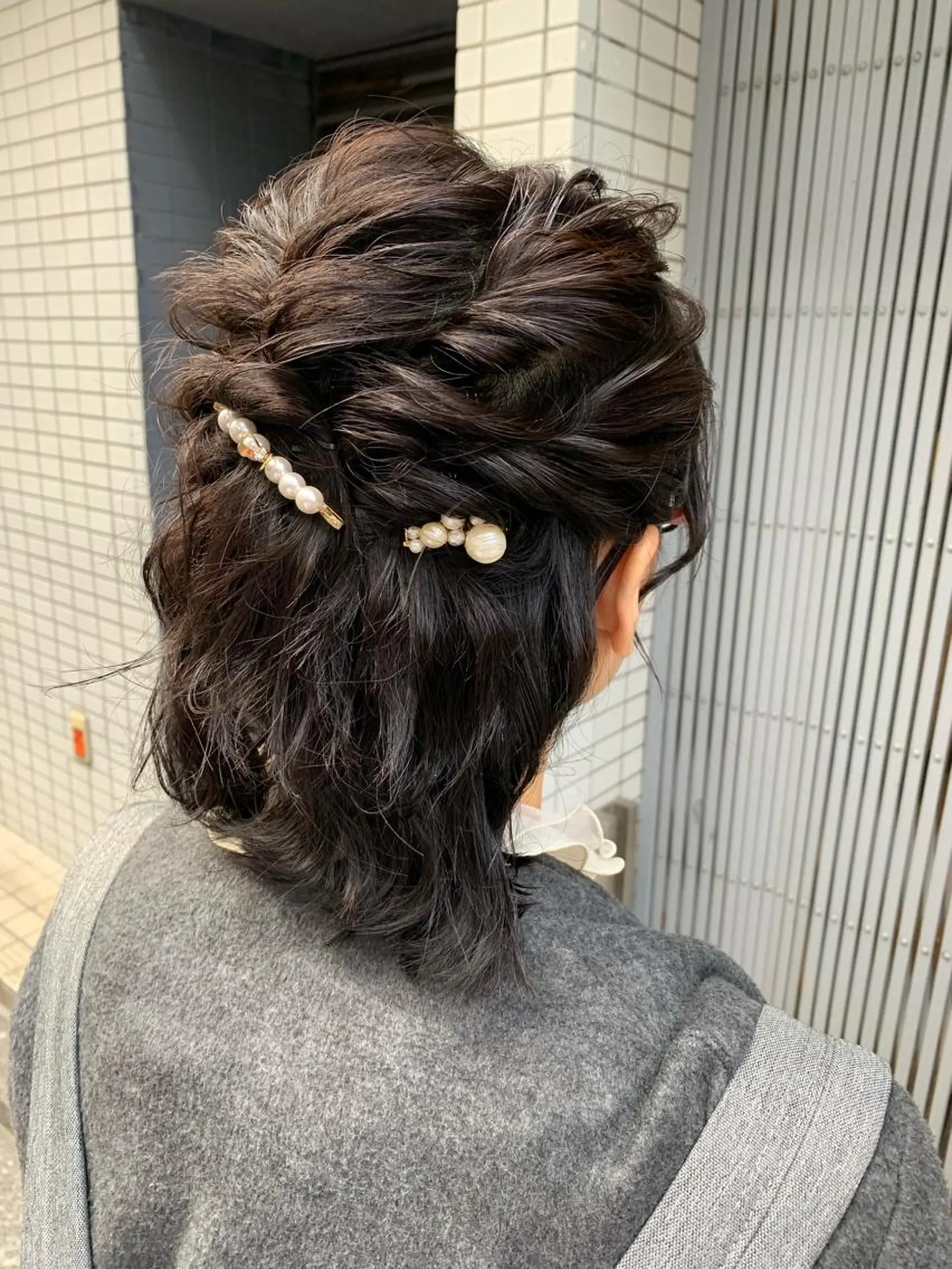 ミディアム ヘアアレンジ 🫧透明感カラー/ ボブ/小笠原汐海🪽のヘアスタイル