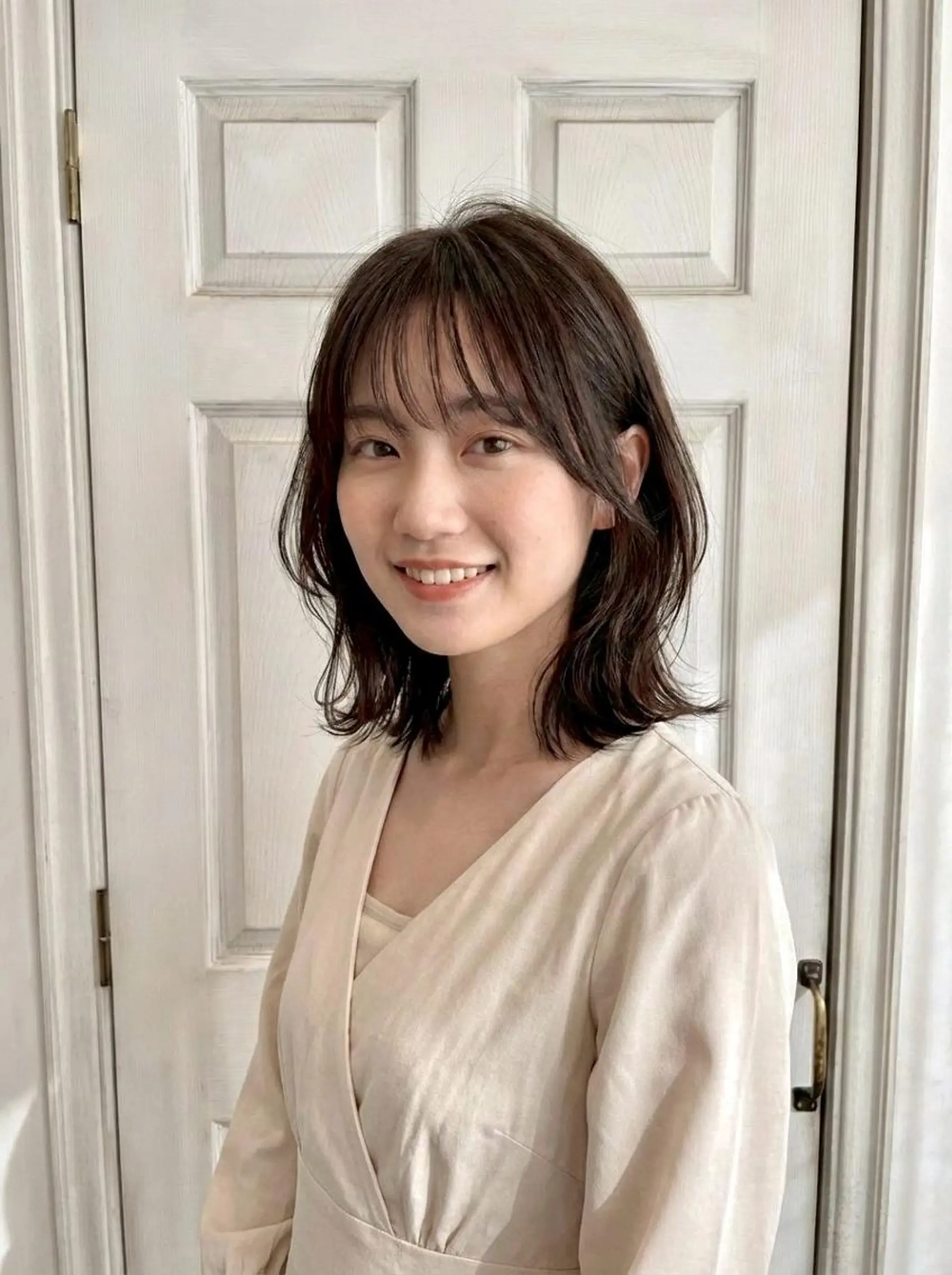 ミディアム ボブ くびれヘア 顔周りカット 髪質改善 韓国風ヘア Aroma hair 🌙tanakaのヘアスタイル