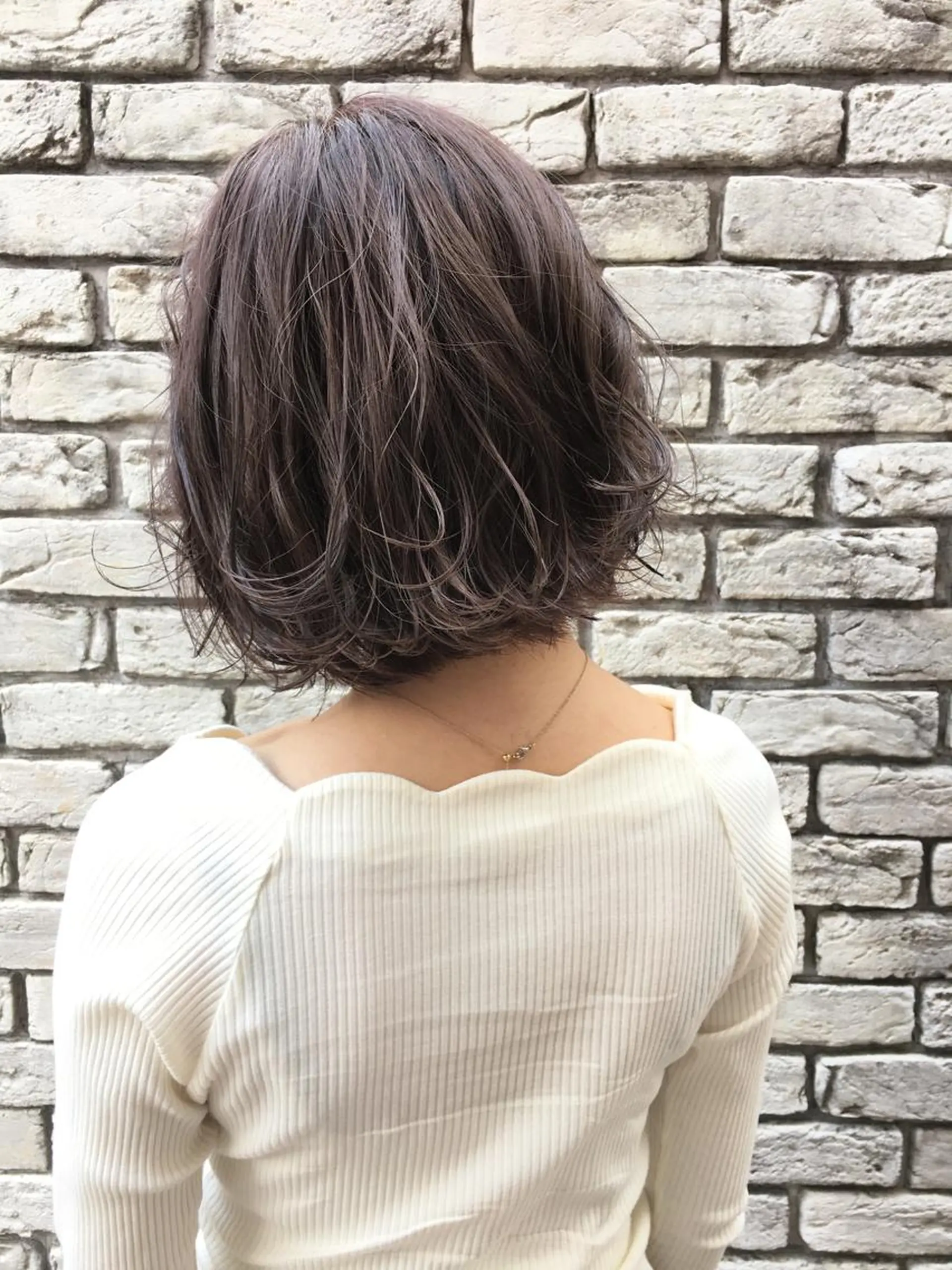 ミディアム カラー ラベンダーカラー ラベンダーグレー レイヤーカット BLend 渋谷のヘアスタイル