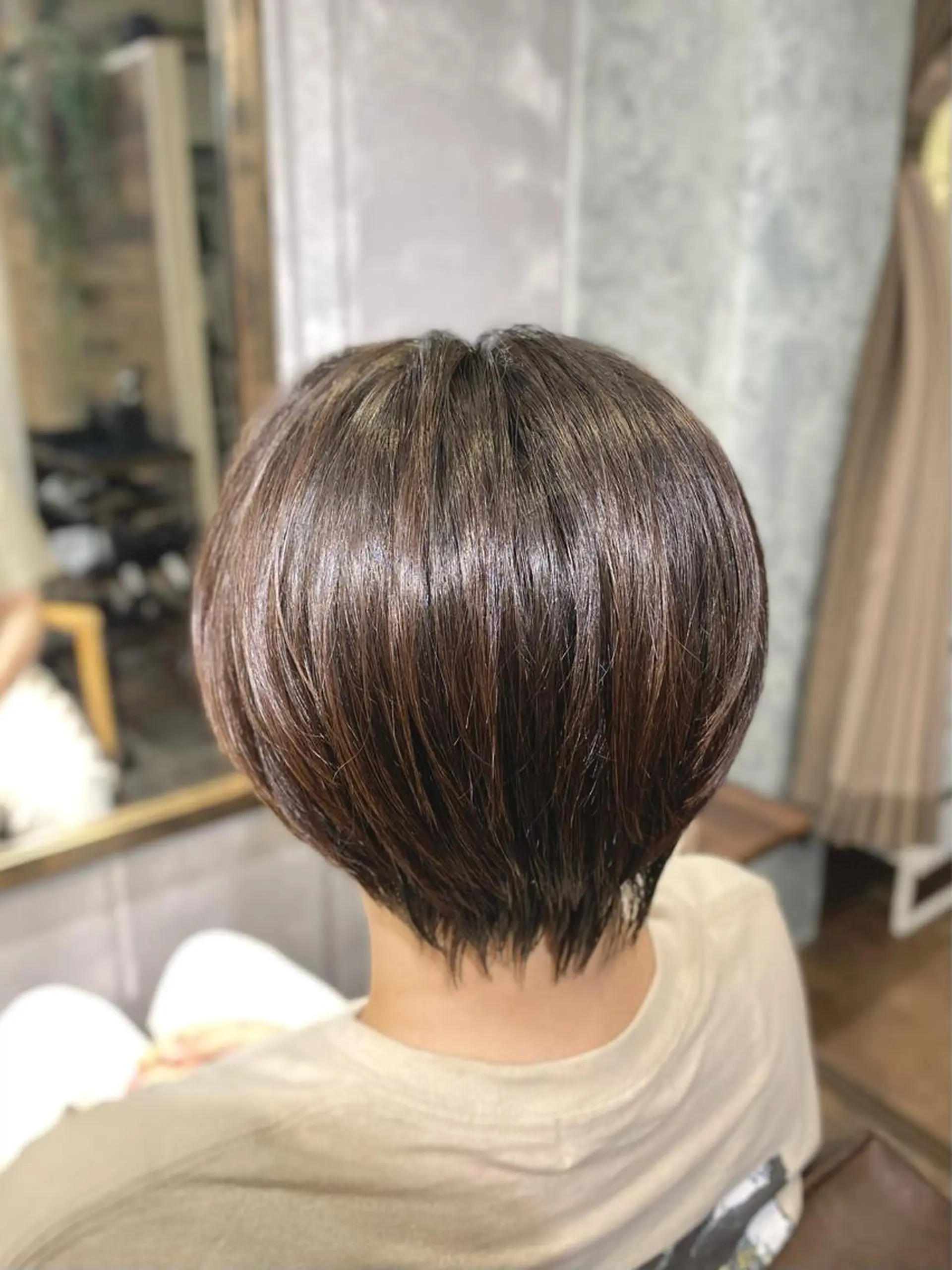 ショート パーマ ショートヘア カット 縮毛矯正 トリートメント マンツーマン/透明感 foi hairのヘアスタイル