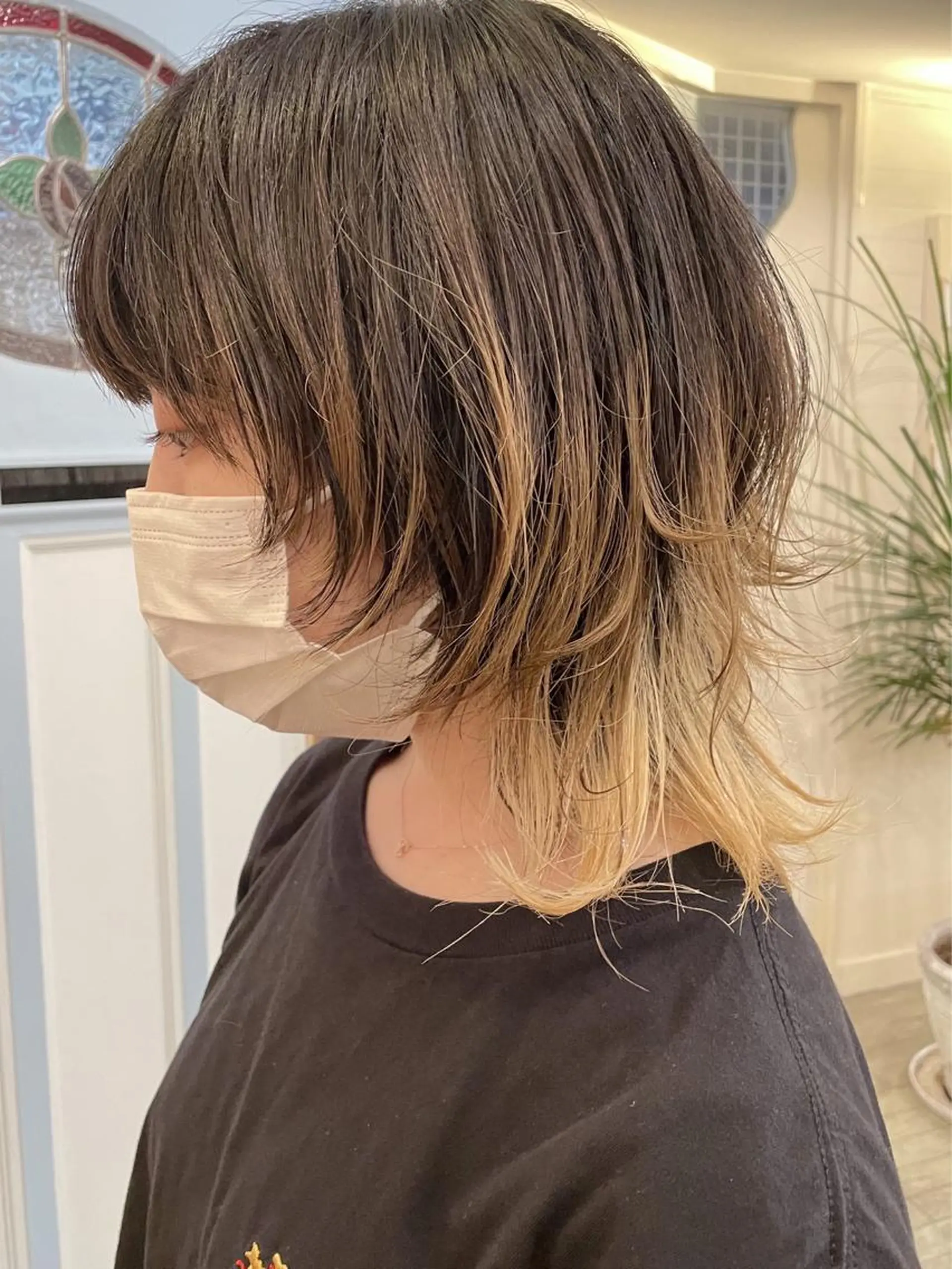 セミロング くびれヘア 顔まわりレイヤー くびれレイヤー レイヤーカット ウルフカット 🐺高椋 海/ウルフ/レイヤーのヘアスタイル