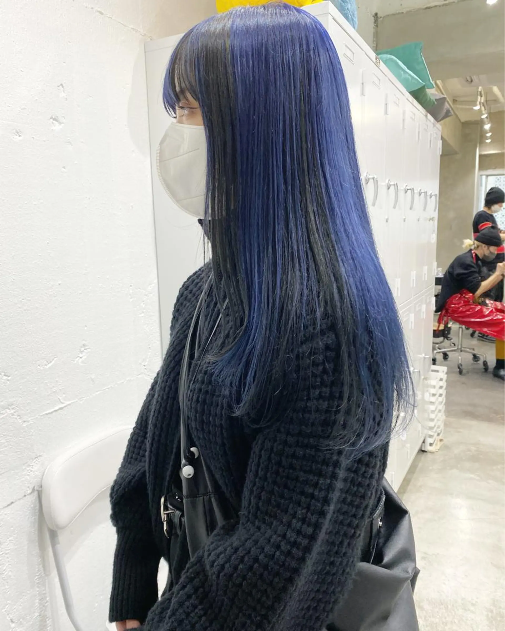 ロング カラー ヘアアレンジ 切りっぱなしボブ アッシュ アッシュグレー ベージュカラー 黒髪 ササキカズマ〻透明感 〻色落ち〻赤み消しのヘアスタイル