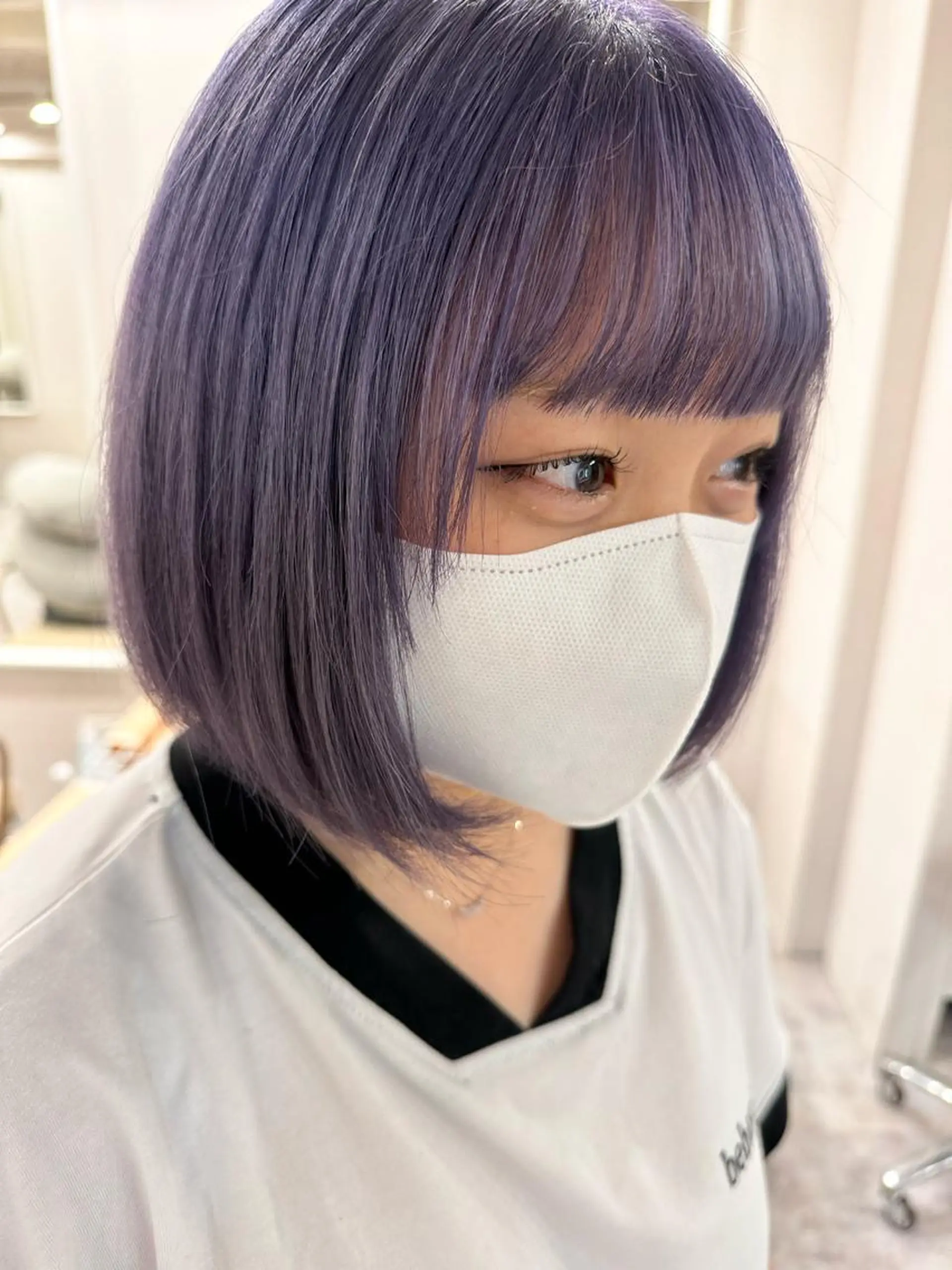 ショート カラー ボブ、レイヤー、 ハイトーン、古淵のヘアスタイル