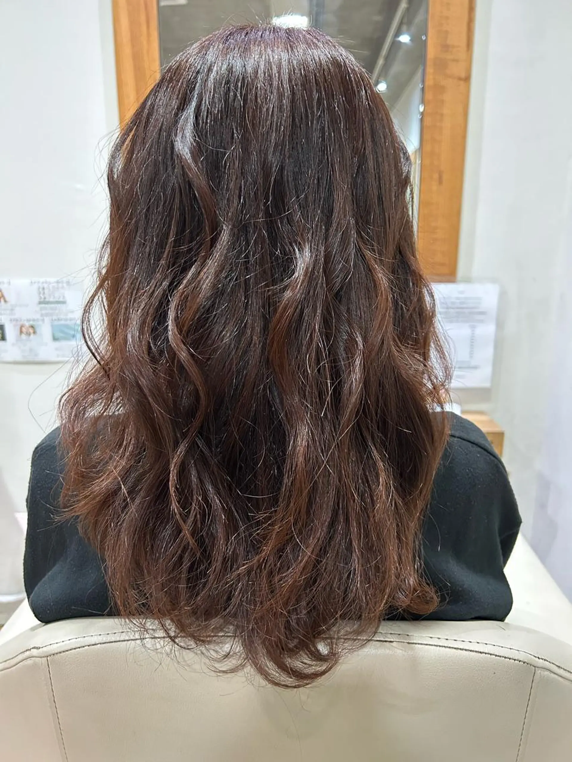 セミロング ピンクブラウン 平野 佑有のヘアスタイル