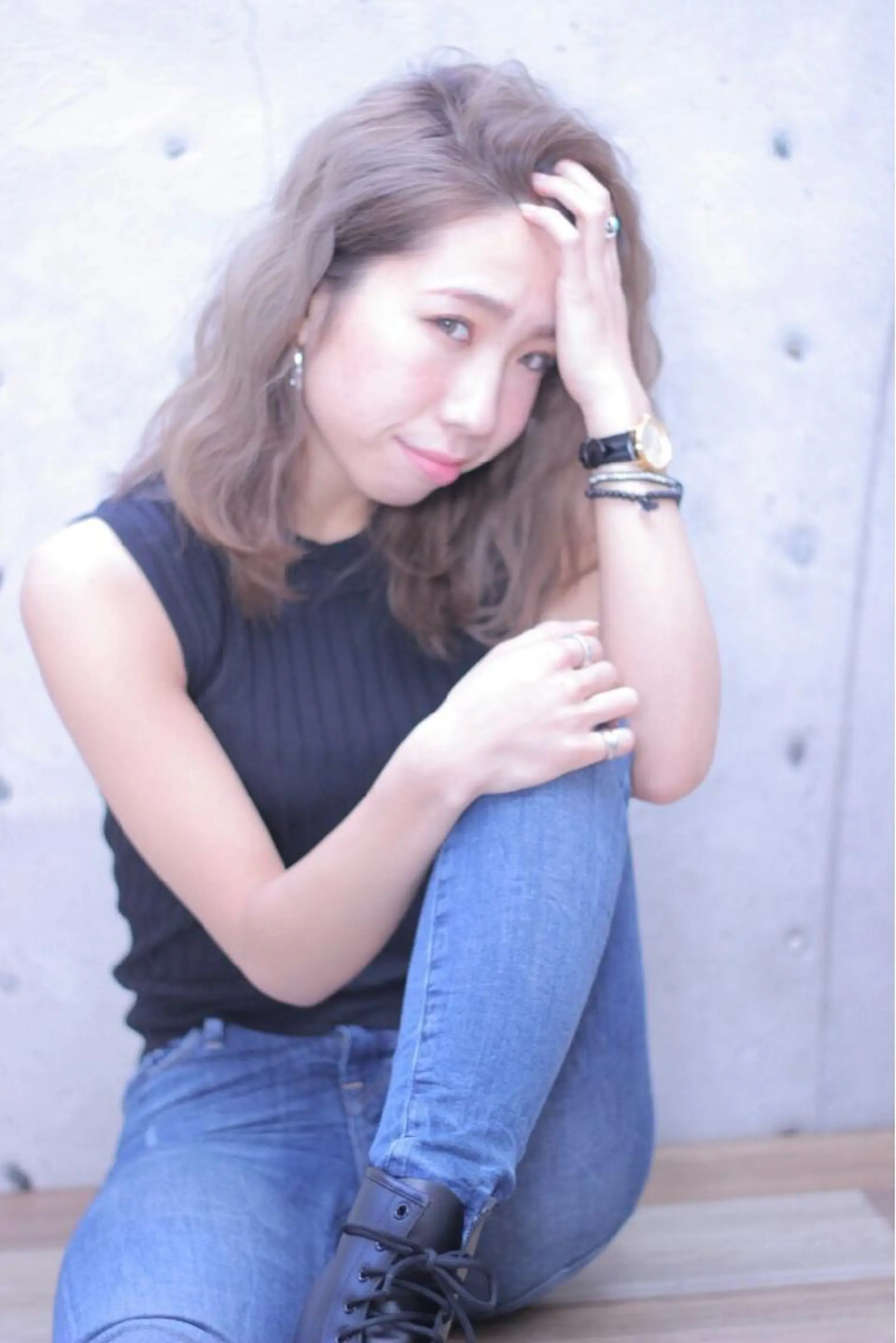 ミディアム 及川 光のヘアスタイル