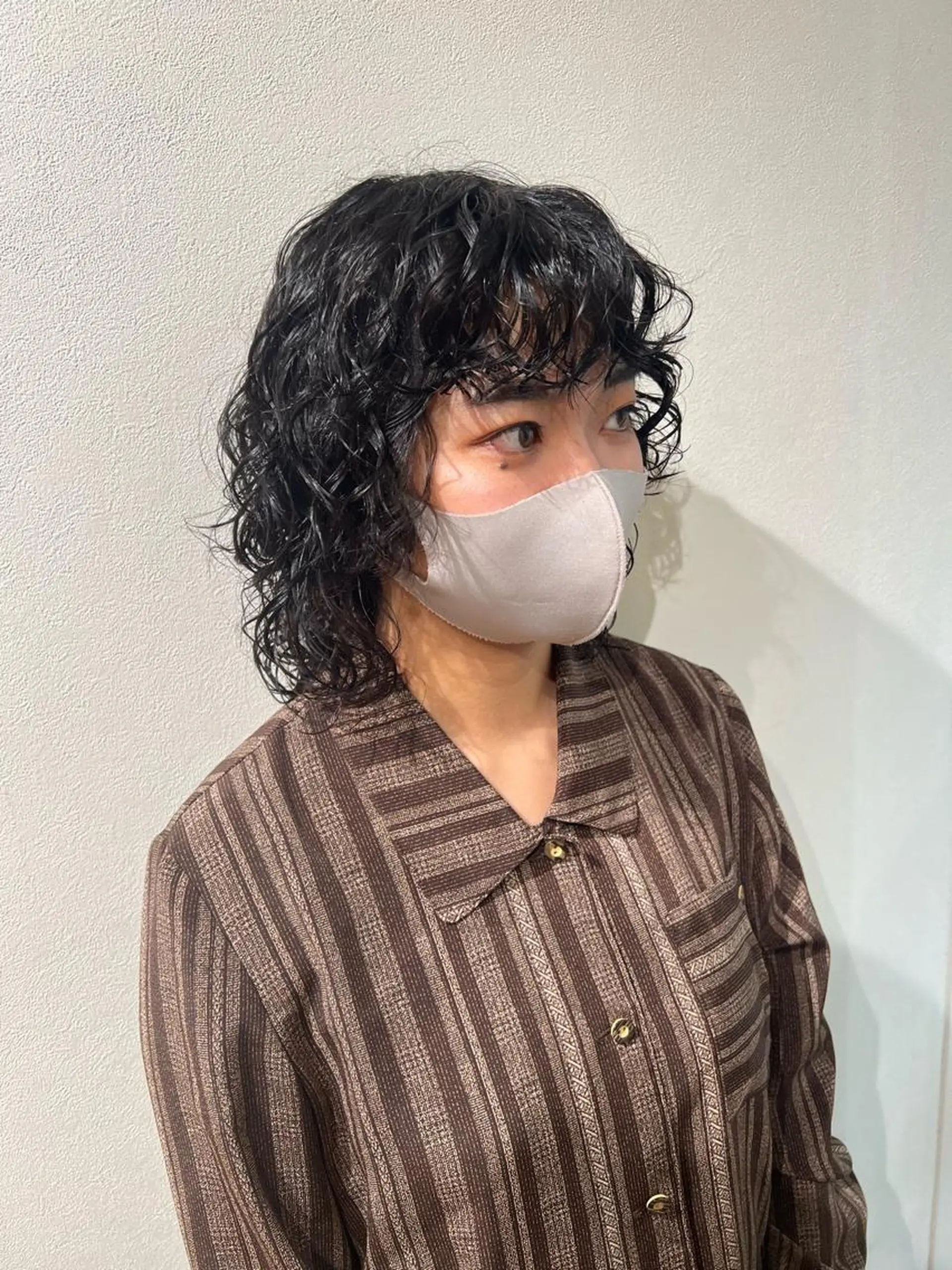 ミディアム カラー パーマ ヘアアレンジ ミディアムパーマ チャンモリパーマ/韓 国/Minami🦋のヘアスタイル