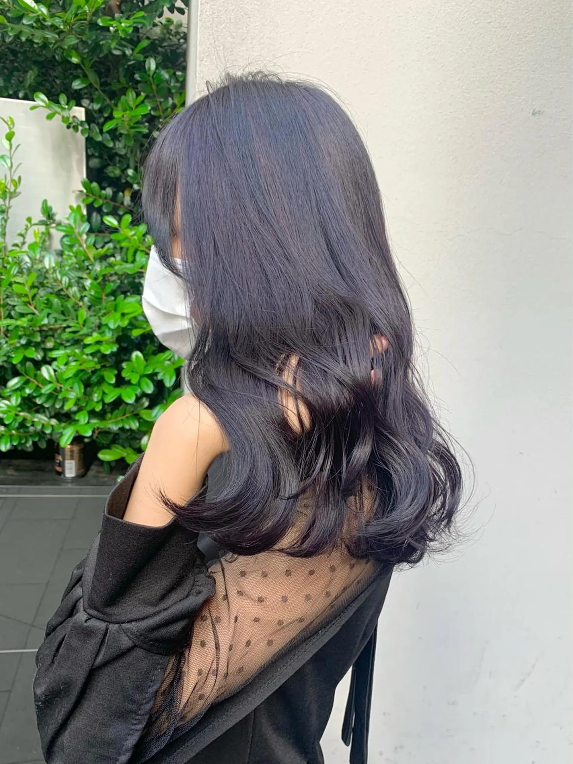 セミロング カラー パープルカラー 矢野 晃平のヘアスタイル