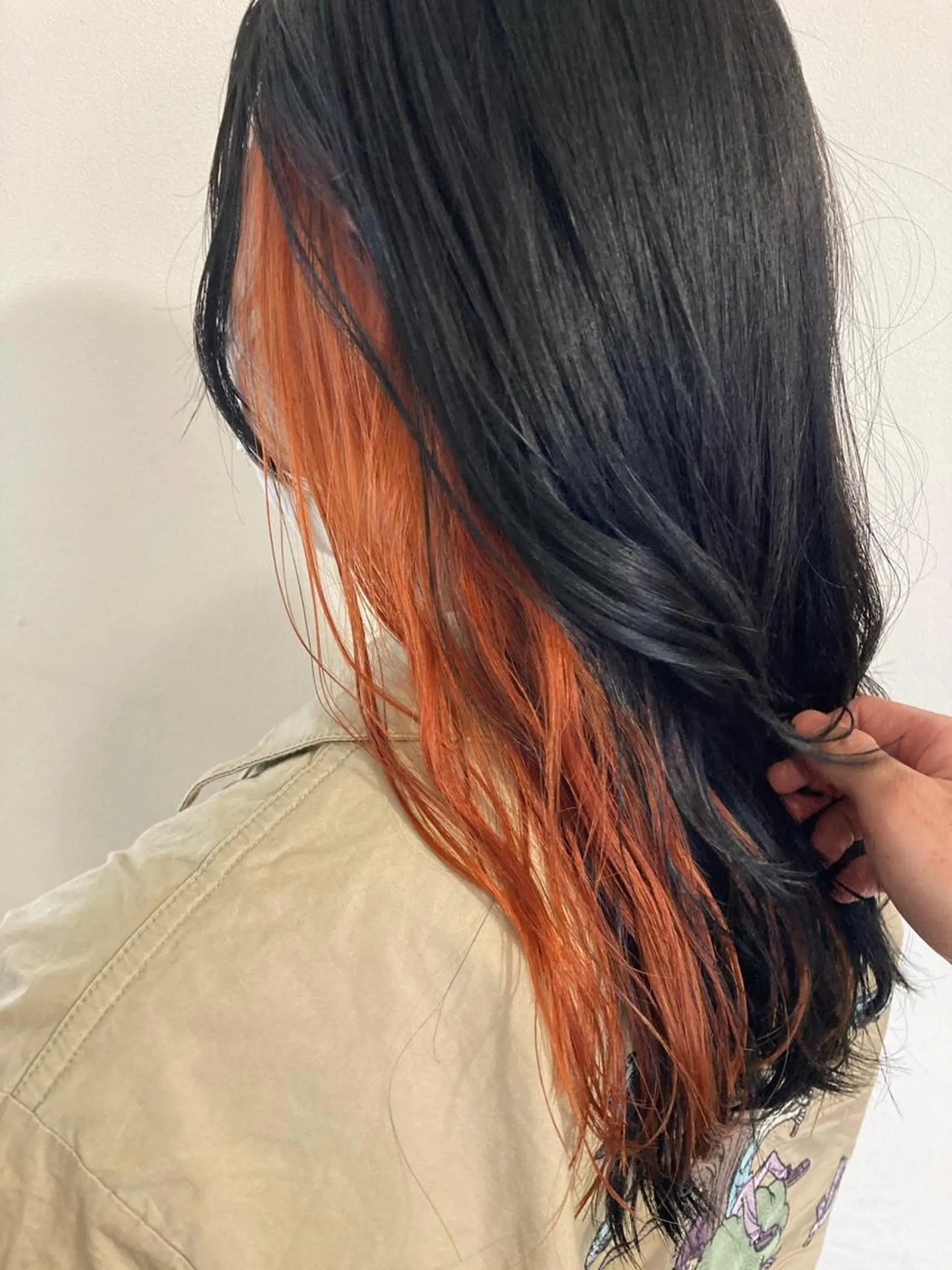 セミロング カラー オレンジ 🌸髪質改善特化🌸 店長　ゆうやのヘアスタイル