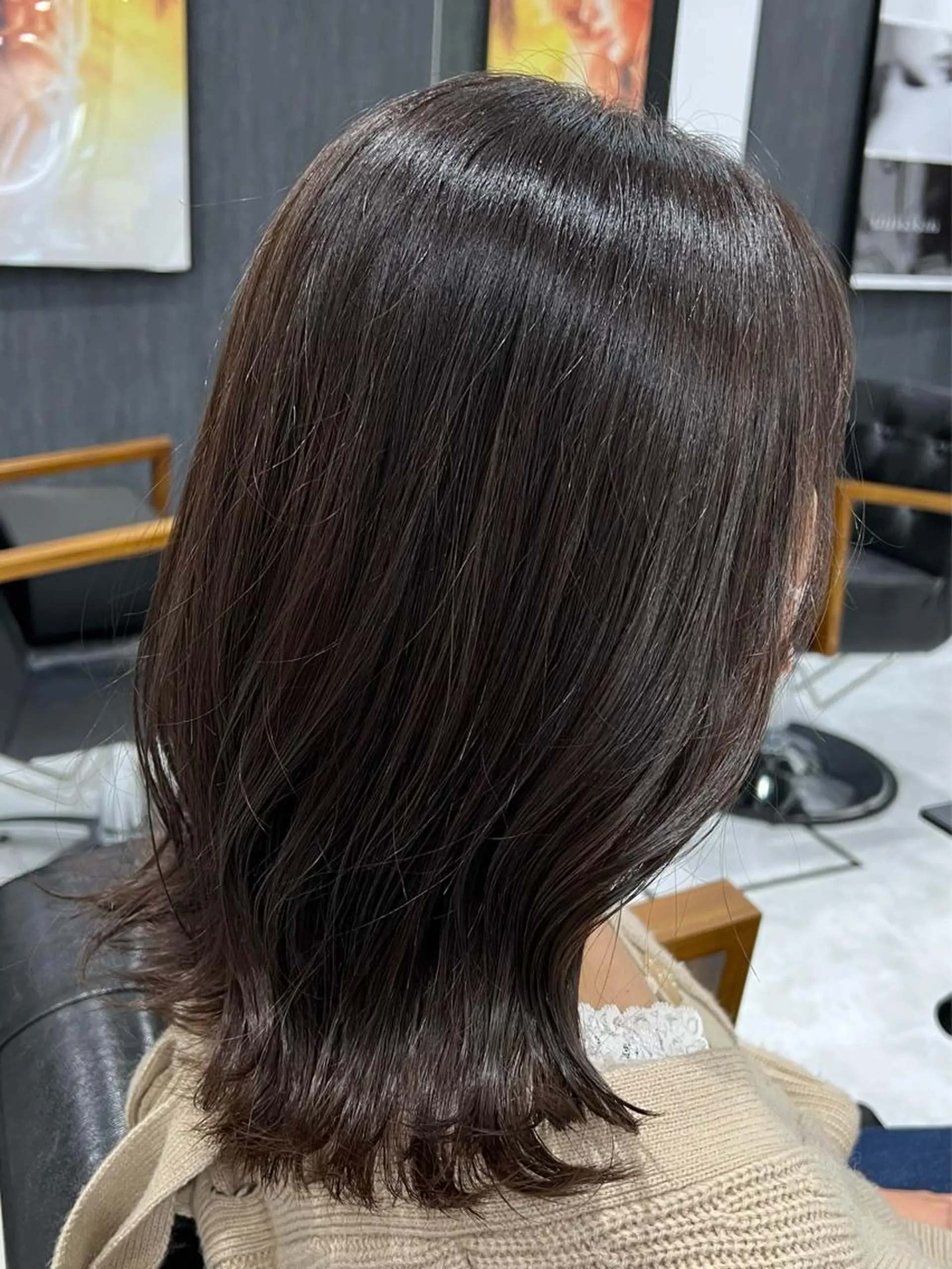 ミディアム 髪質改善 トリートメント 透明感カラー🕊️✨ Mayu🦮🩶のヘアスタイル