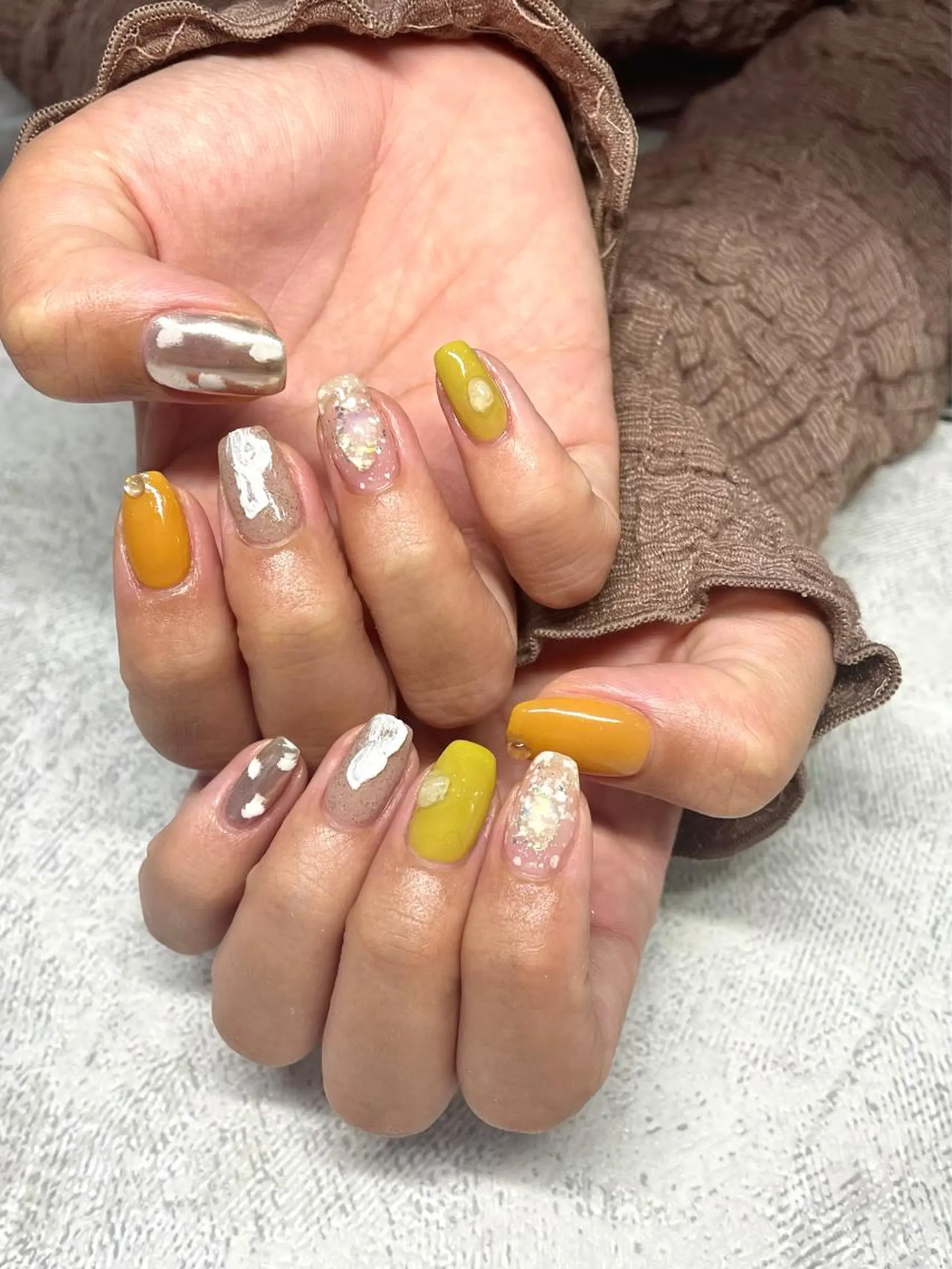 ネイル ミラーネイル シルバー Nagashima sanaのネイルデザイン