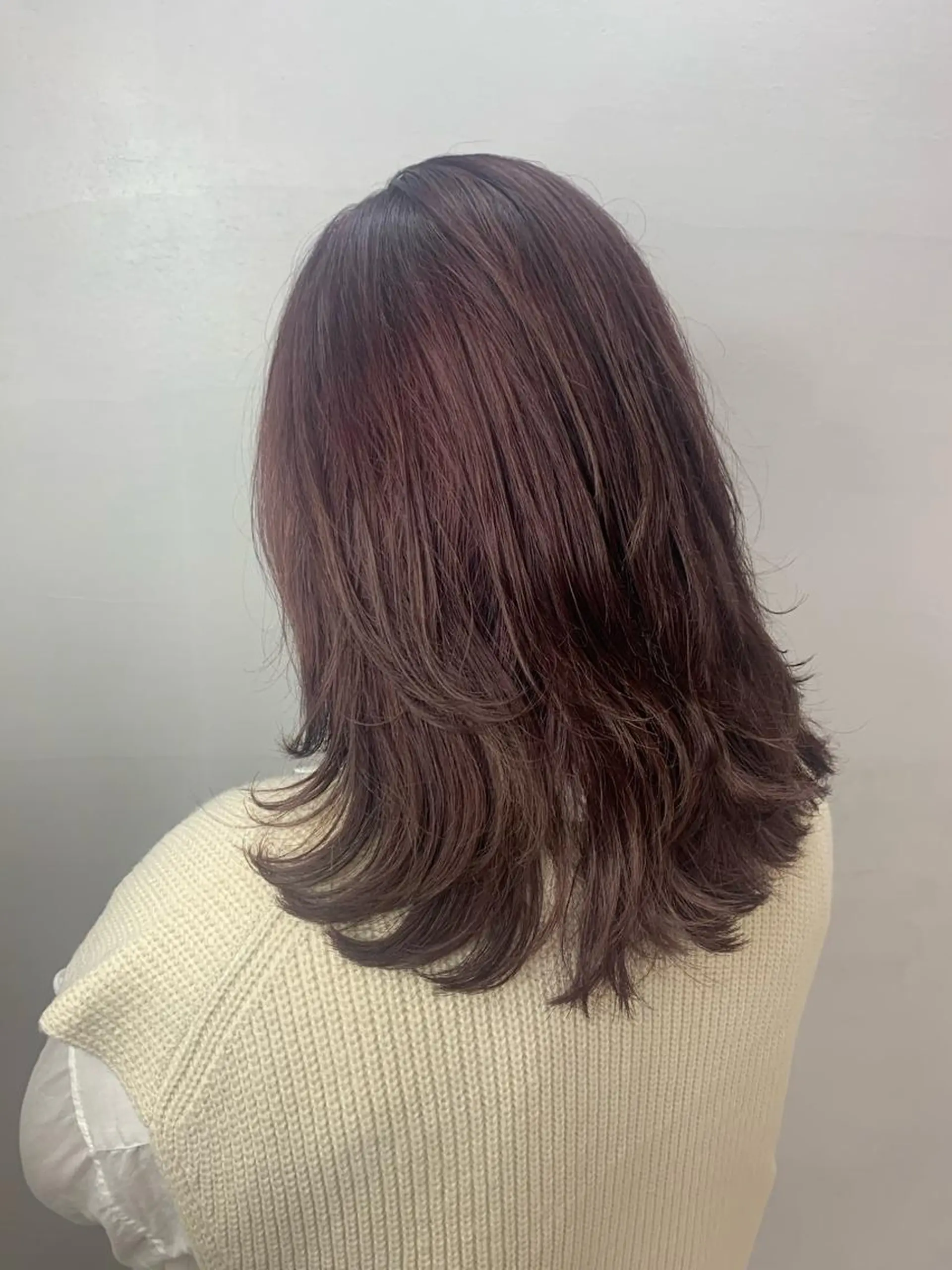 セミロング カラー ベージュカラー ブリーチ ピンクカラー ピンクベージュ 田中大星 /ボブ 縮毛矯正のヘアスタイル