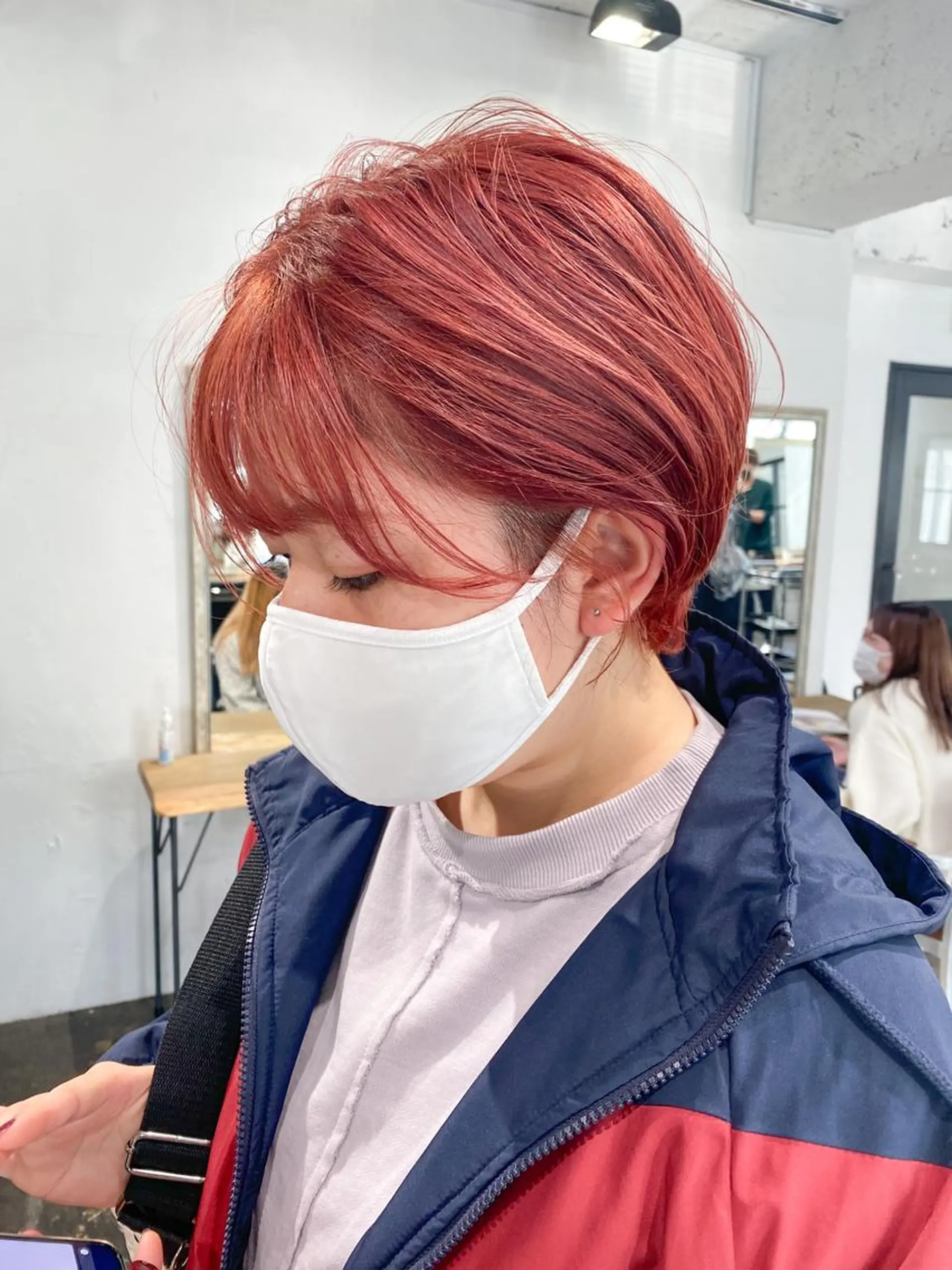 ショート カラー レイヤー暖色カラー 池袋Yamamotoのヘアスタイル