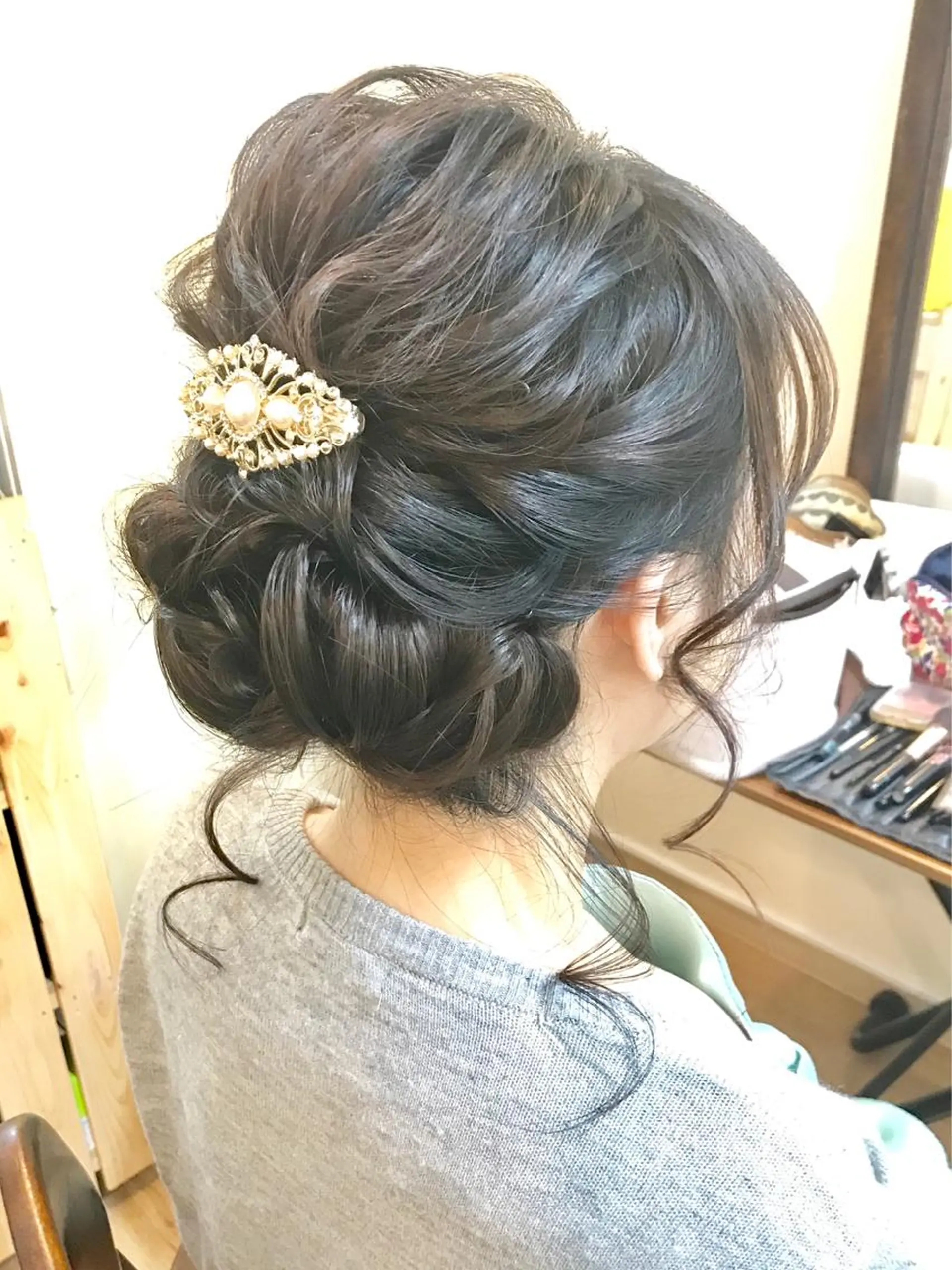 ミディアム ヘアアレンジ 早朝✨ヘアセット 着付け/清水玲歌のヘアスタイル