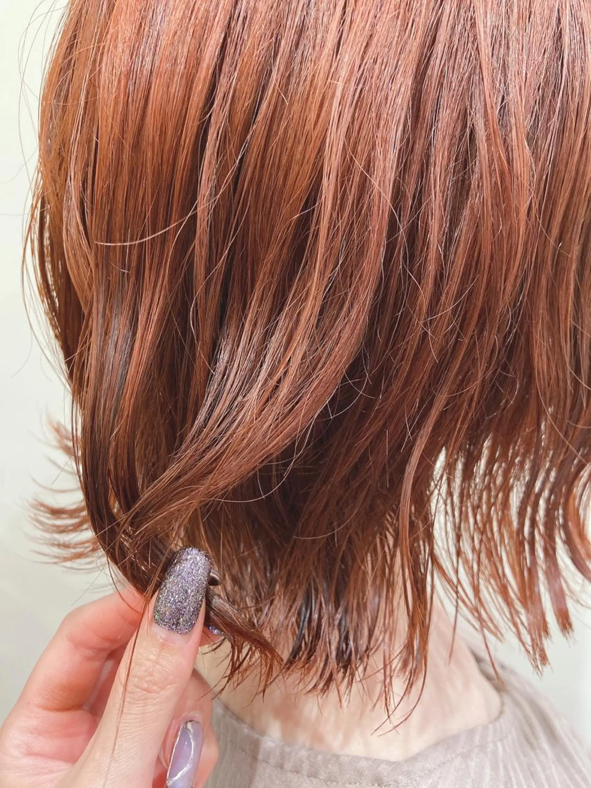 ミディアム カラー オレンジ ヘアカラー トリートメント Amour なぐらのヘアスタイル