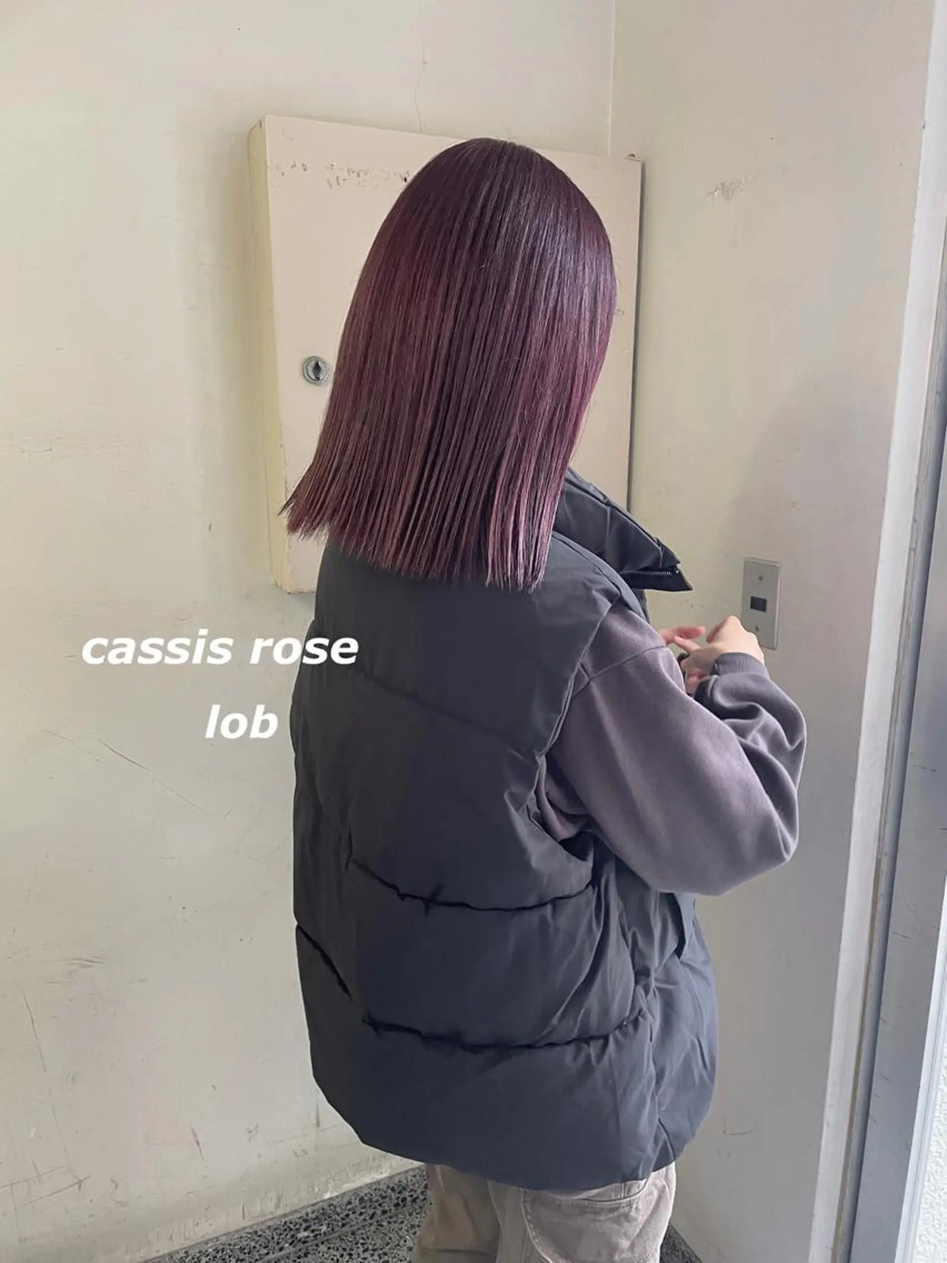 ミディアム カラー カット ヘアカラー トリートメント 切りっぱなしボブ ソノキユウカのヘアスタイル