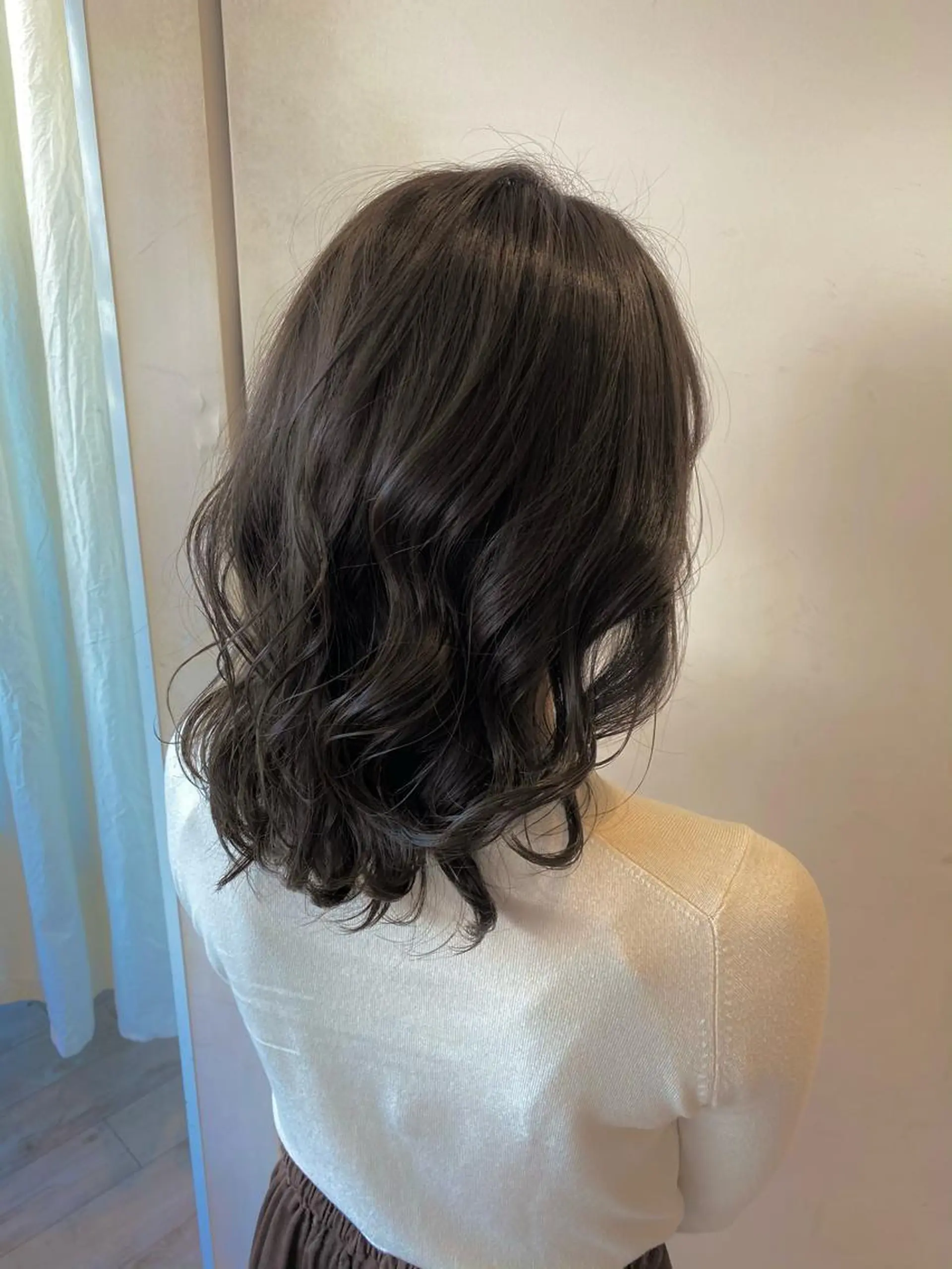 ミディアム カラー 顔まわりカット🌟 くびれヘア/寺門遥輝のヘアスタイル