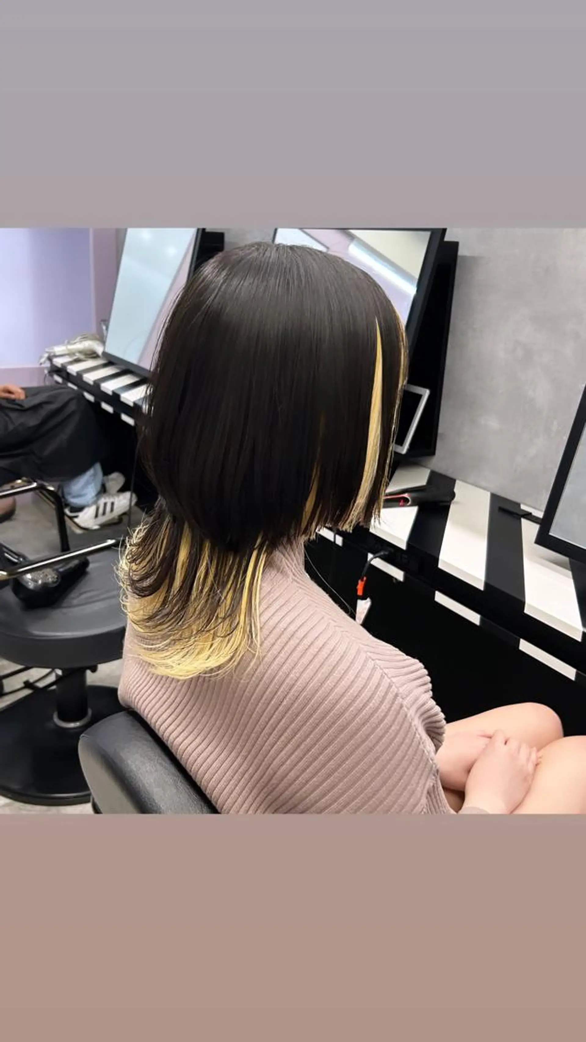 ミディアム ウルフカット Hui.所属・縮毛矯正・髪質改善 特化 出納 直起のヘアスタイル