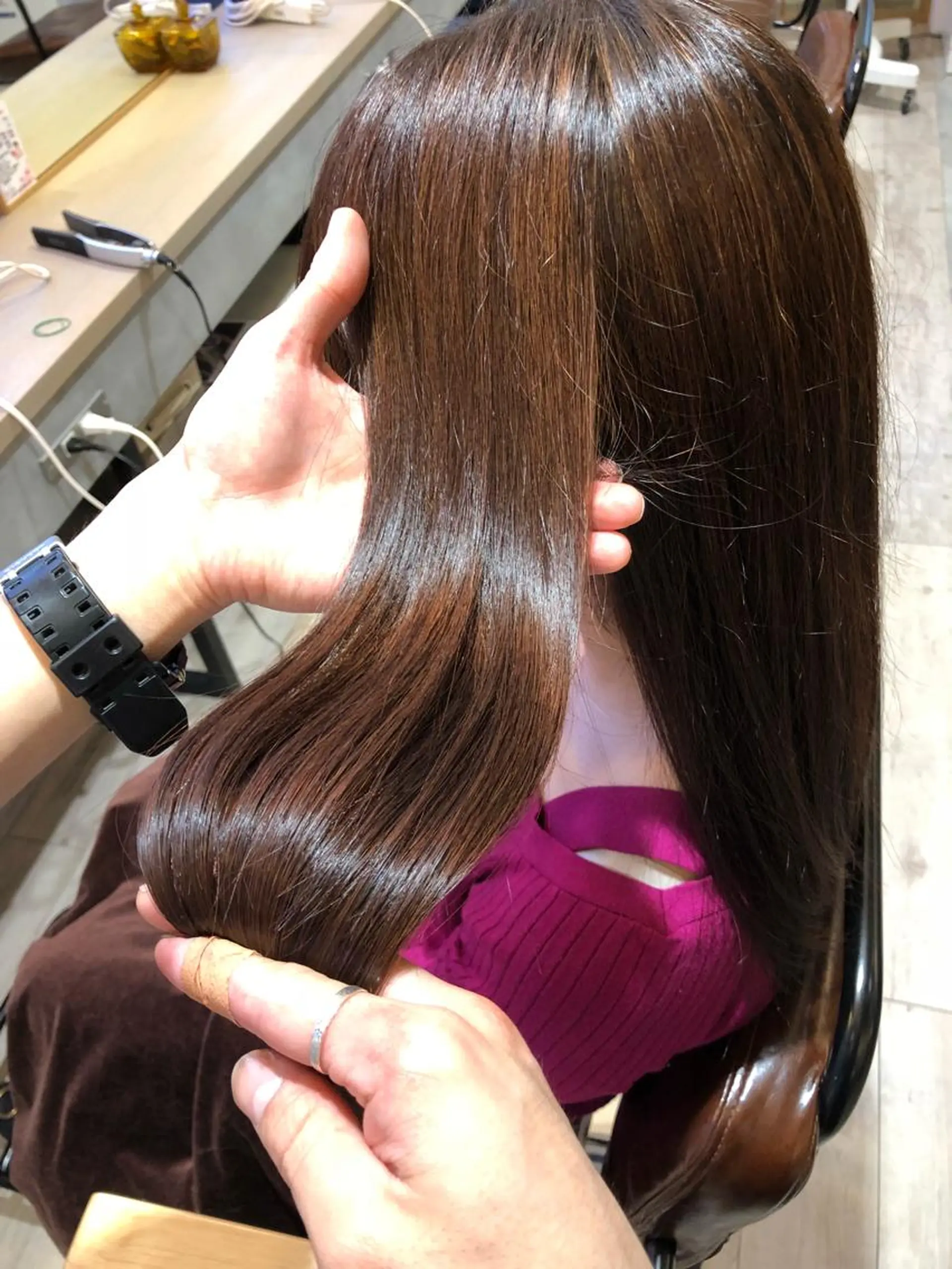 ロング カラー ヘアカラー トリートメント ブリーチカラー🌈 石垣翔太のヘアスタイル