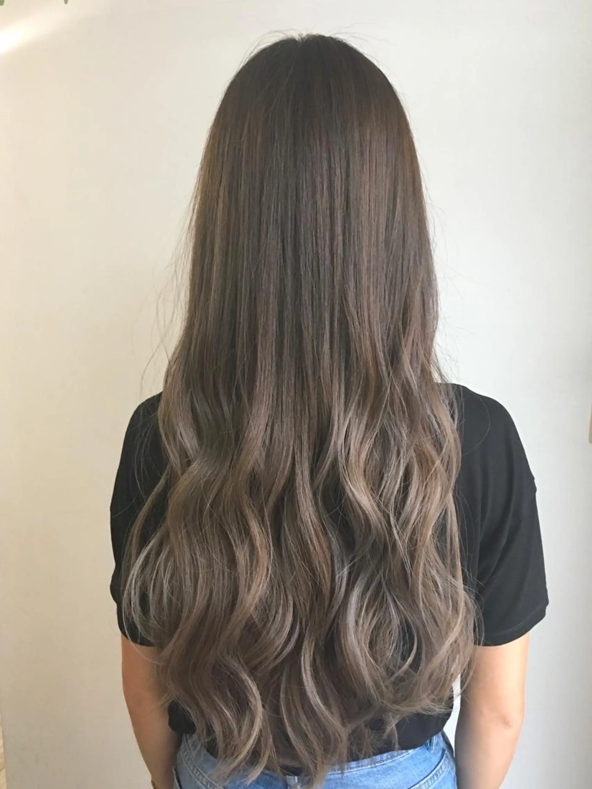 ロング カラー グレージュ ヘアカラー トリートメント ヘアセット yoshi ☆のヘアスタイル