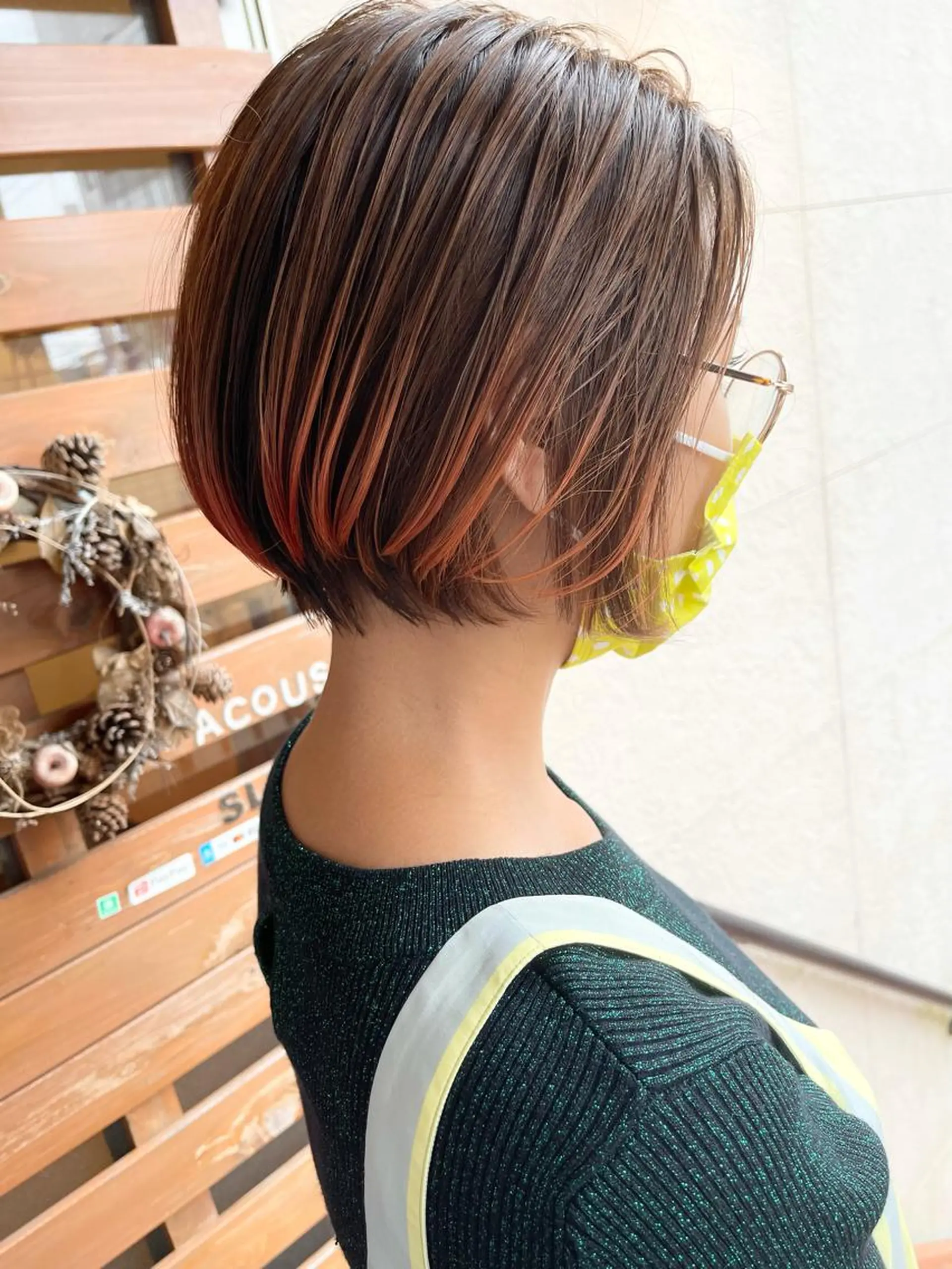 ショート ショートボブ ボブ ショートヘア トレンドパーマ 加藤菜月のヘアスタイル