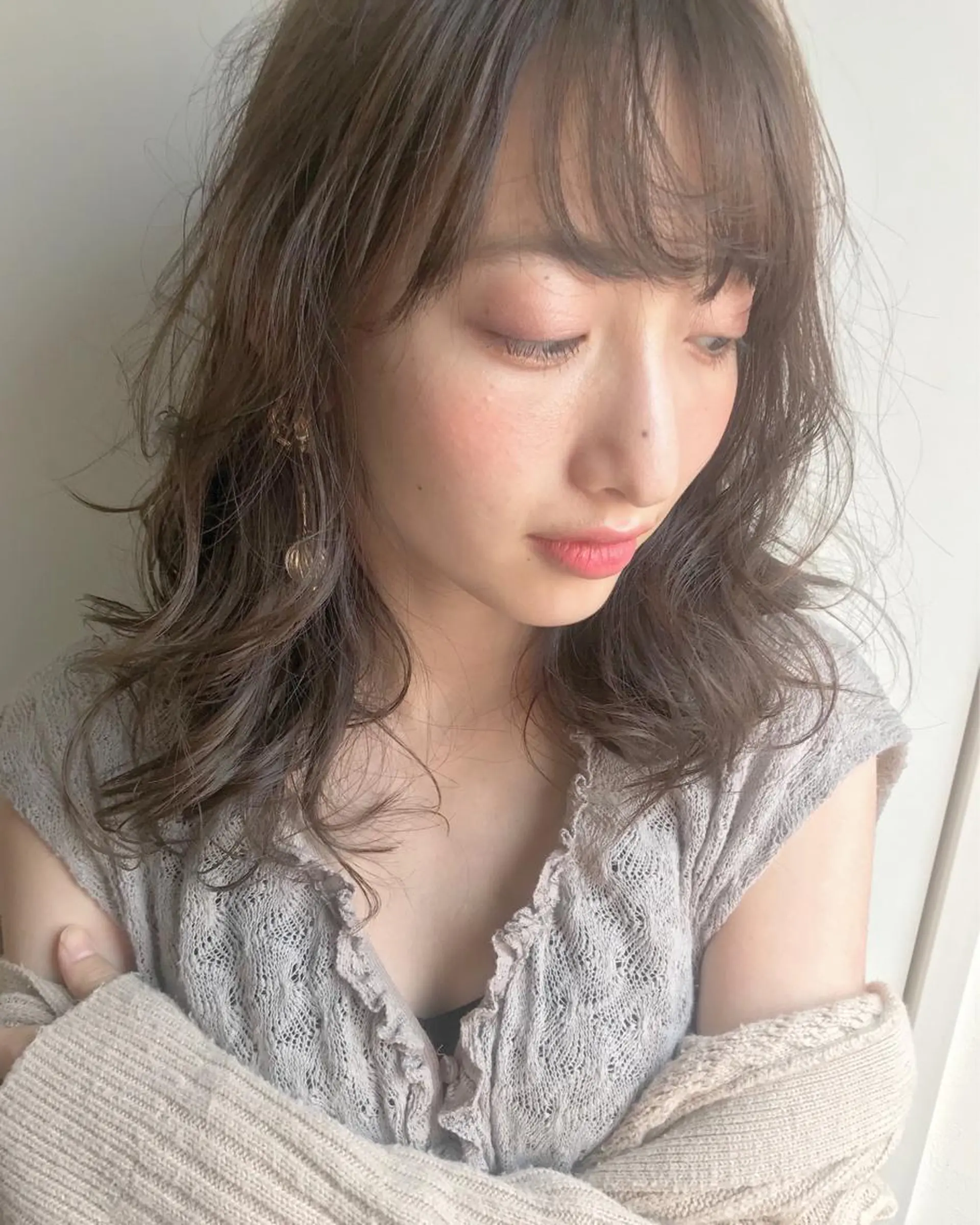 セミロング カラー ヘアアレンジ Satsuki ✂︎♡のヘアスタイル