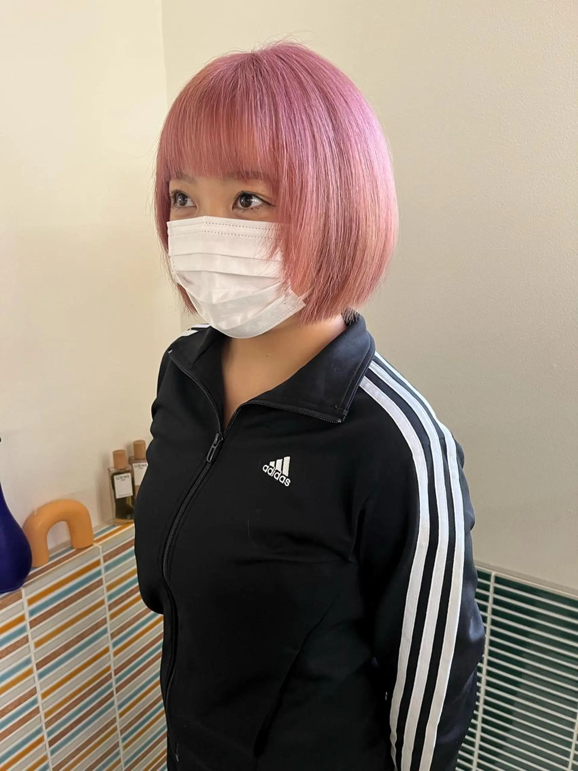 ミディアム カラー ベージュカラー ブリーチ ピンクカラー ピンクベージュ ヘアカラー トリートメント 🩷ハイトーン透明感 レイヤー🩷ユリカのヘアスタイル