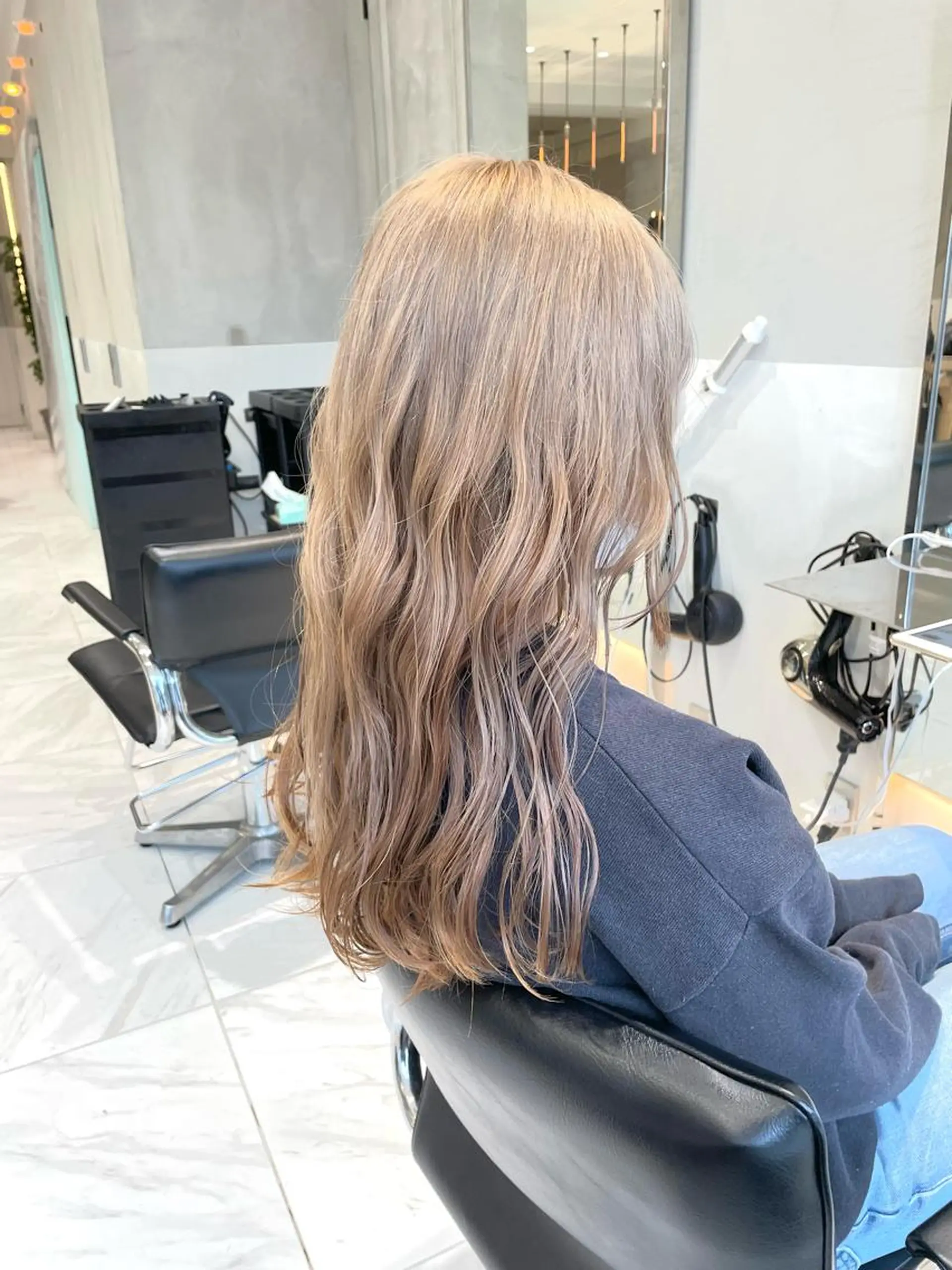 ロング ヘアカラー トリートメント ヘッドスパ ヘアセット オリーブ カラー✨有坂映哉のヘアスタイル