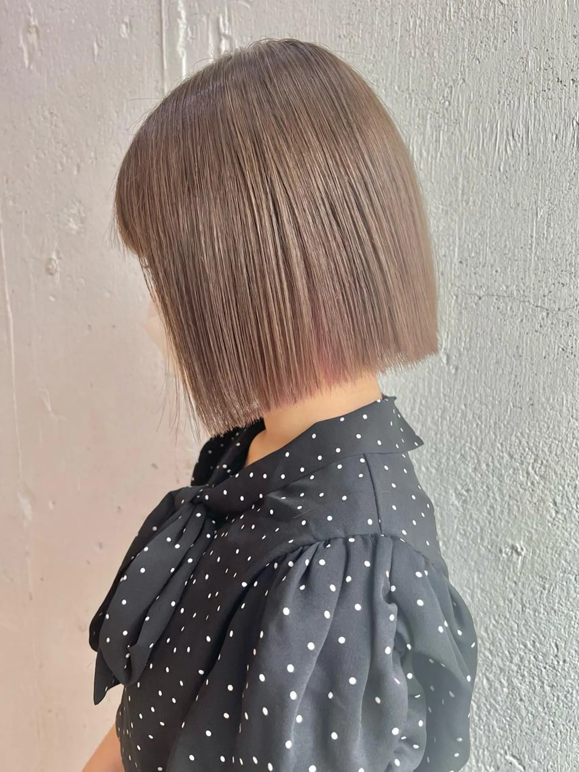 ミディアム カット ヘアカラー トリートメント フジサキ ケンのヘアスタイル