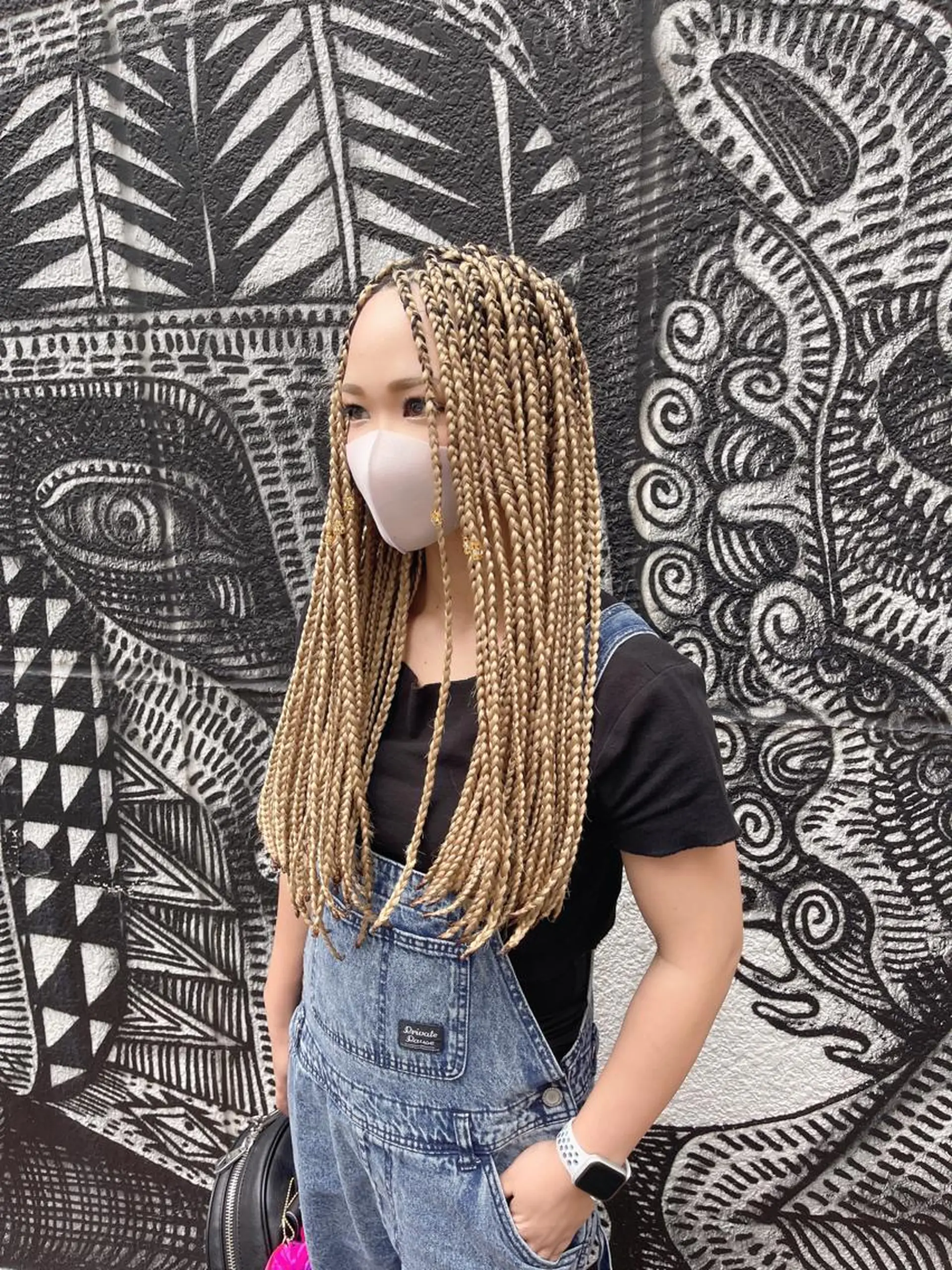 ロング カラー パーマ ヘアアレンジ マツエク・マツパ 🌈派手髪エクステ ブレイズ🌈ひろとのヘアスタイル