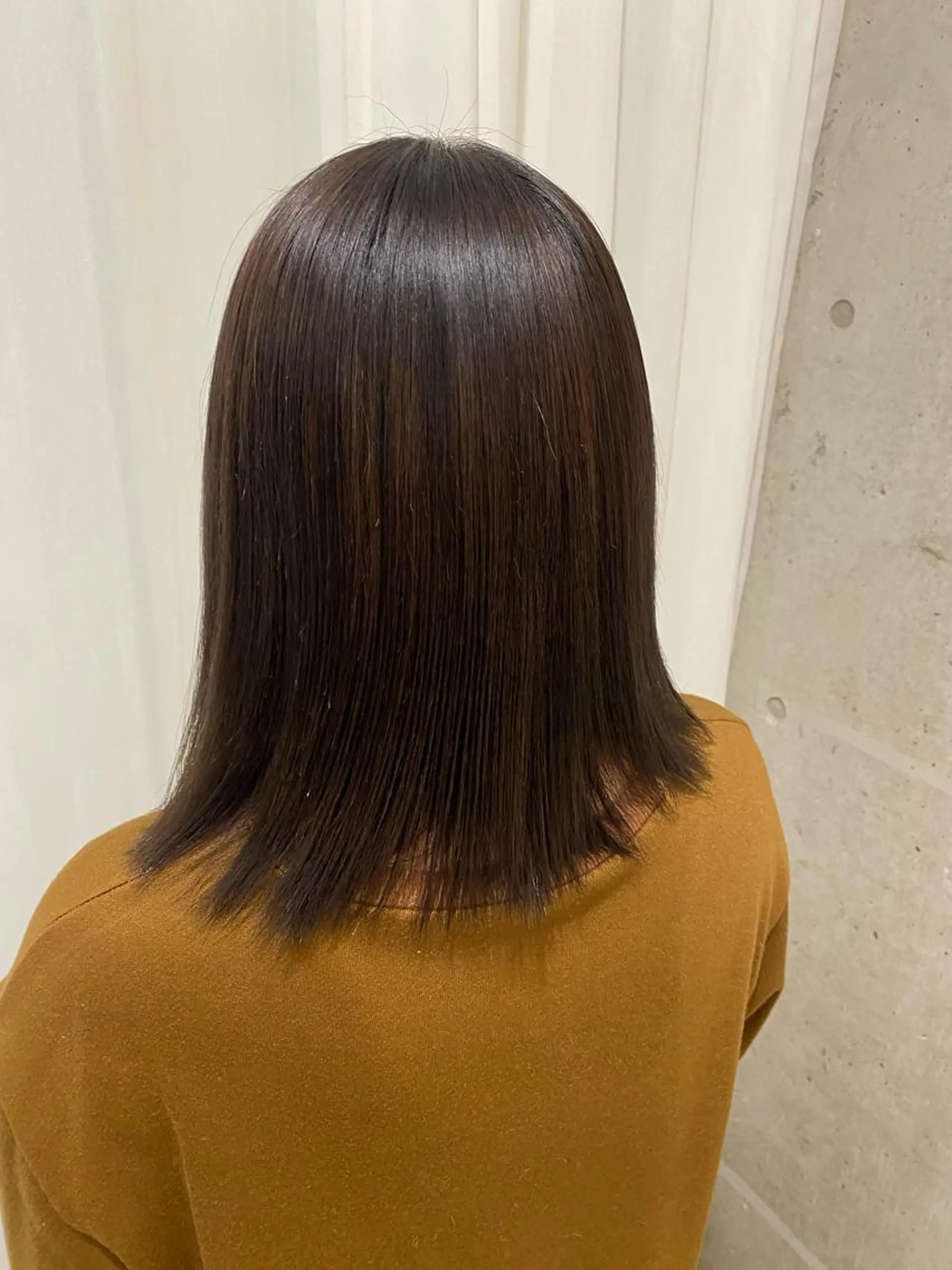 ミディアム パーマ 髪質改善 ストレートパーマ カット 縮毛矯正 トリートメント 田中 アキオのヘアスタイル