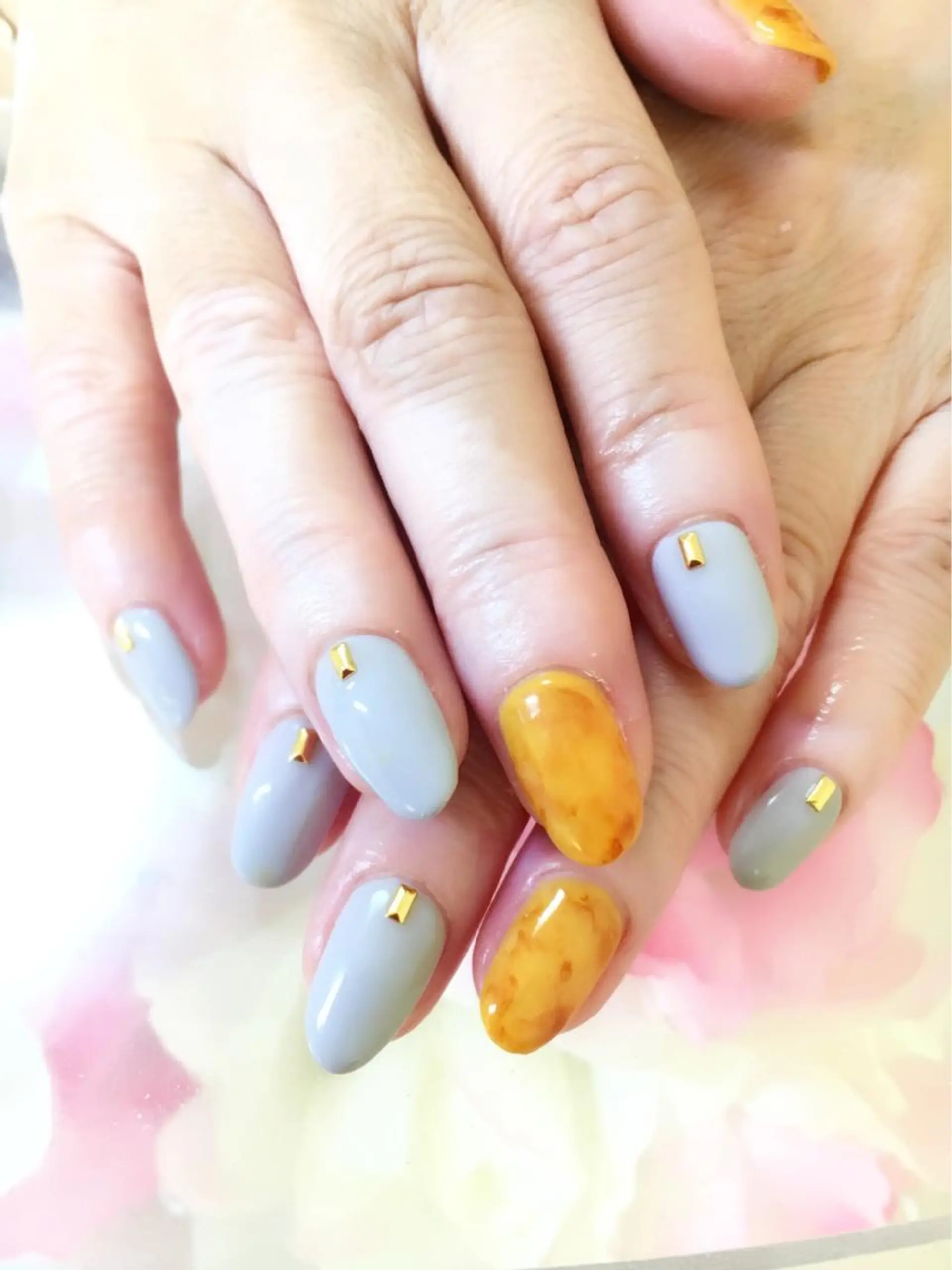 ネイル べっ甲ネイル フットネイル ジェルネイル パラジェル 冬ネイル clover nailのネイルデザイン