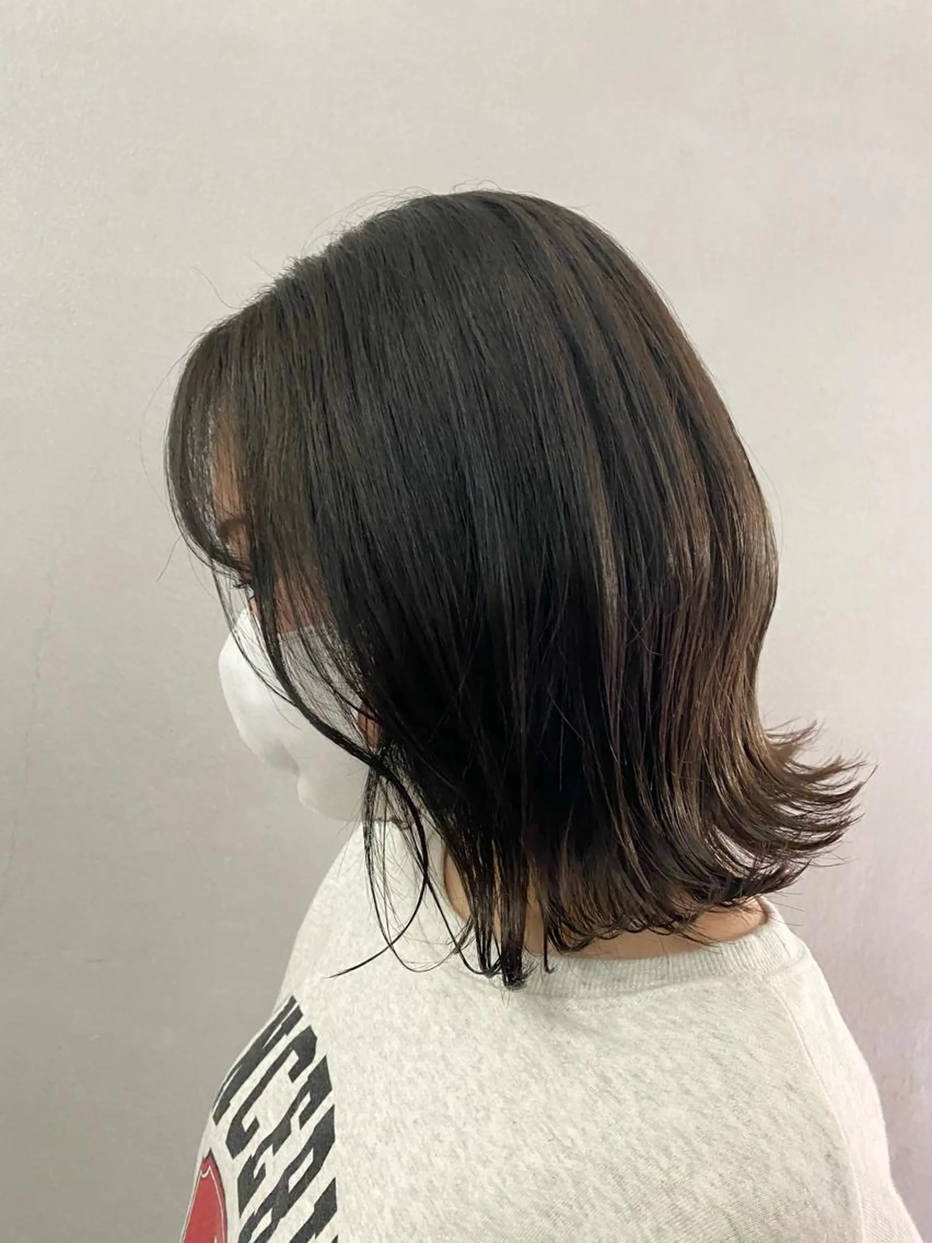 ミディアム カラー アッシュ とびまつ /ショート/脱白髪染のヘアスタイル