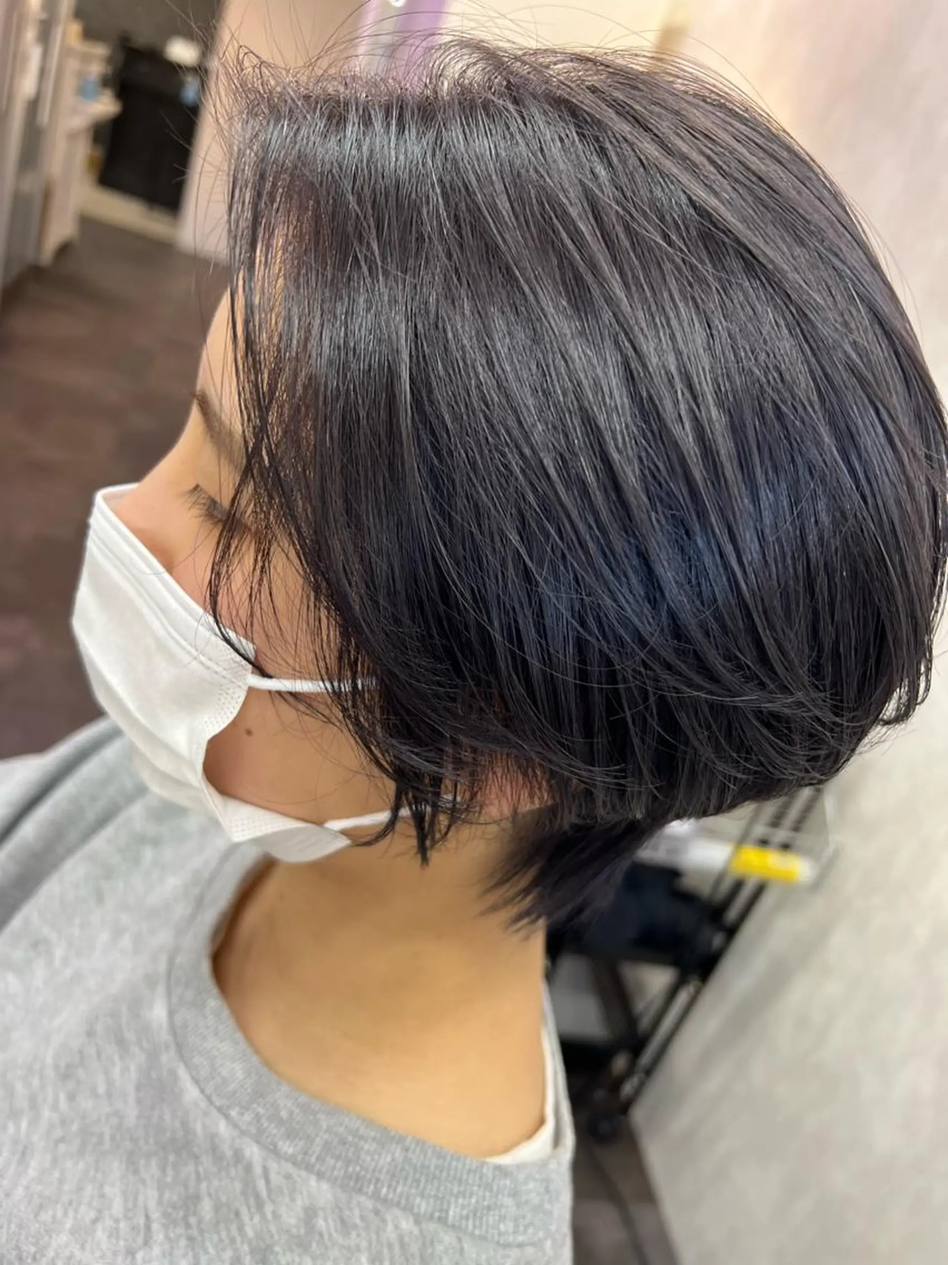 ショート パープルカラー 六本松／レイヤー 美桜🌸mioのヘアスタイル