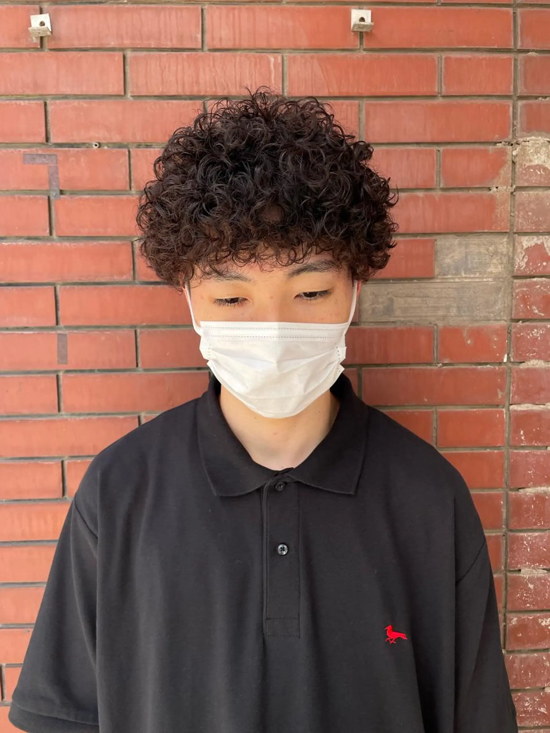 パーマ メンズ カット パーマ スパイキーパーマ 柏NO1 藤本葉のヘアスタイル