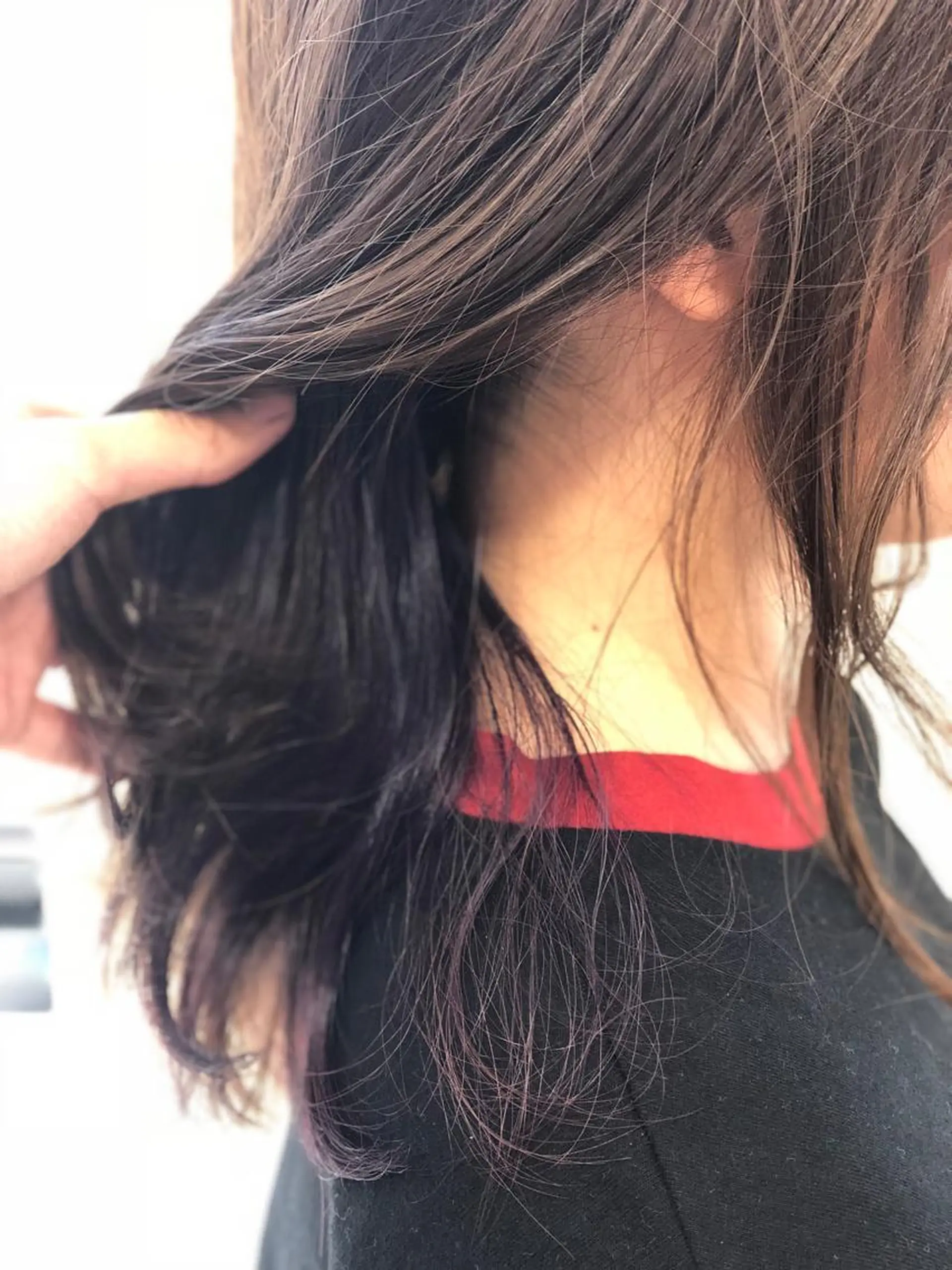 ミディアム カラー グレージュ パープルカラー 門田 恭弥のヘアスタイル