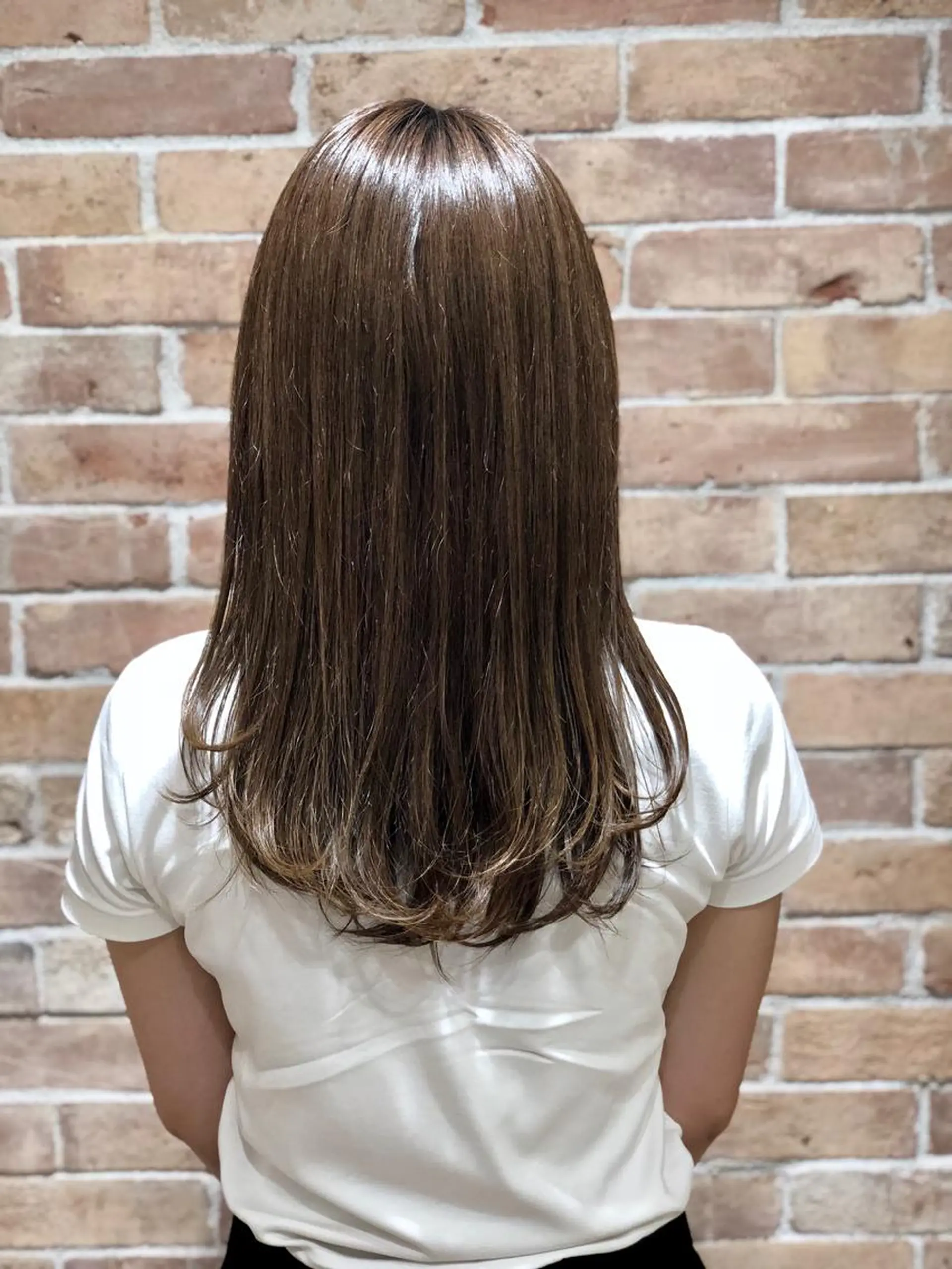 セミロング カラー カット無料/髪質改善 髪質根本改善/艶髪のヘアスタイル