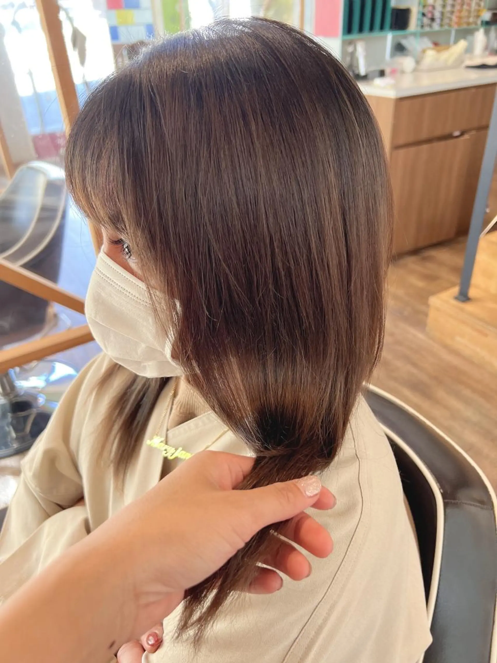 セミロング カラー ヘアアレンジ ベージュカラー 🌻井上 マリー🌻のヘアスタイル