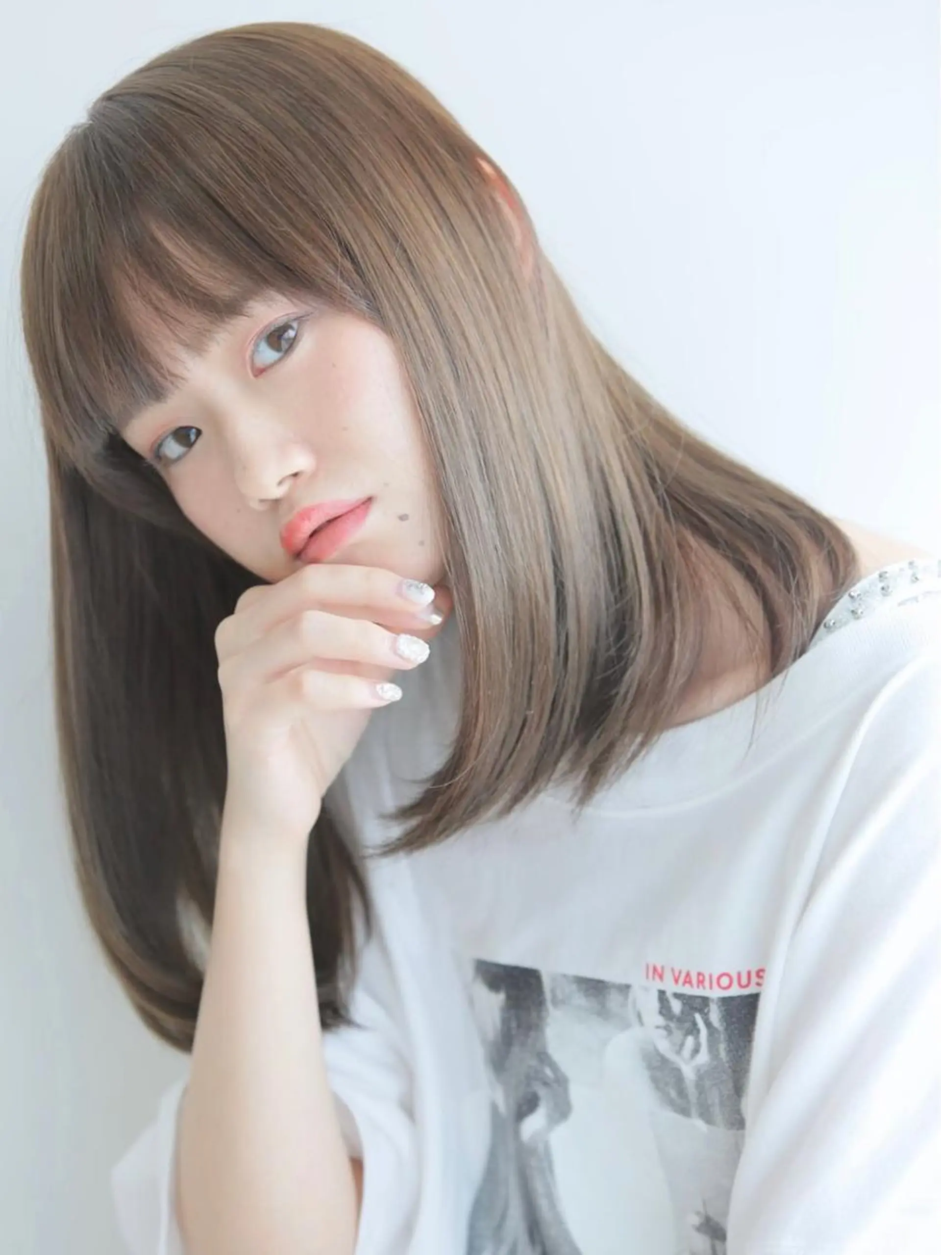 セミロング カラー パーマ ヘアアレンジ 【公式】amble luxe池袋東口🩷のヘアスタイル