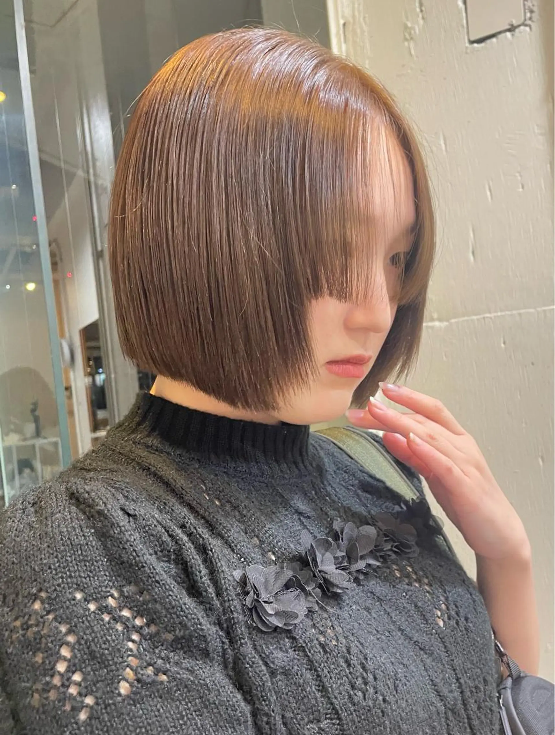 ミディアム カラー ブラウンカラー カット ヘアカラー トリートメント レイヤー／似合わせ TAKUYAのヘアスタイル