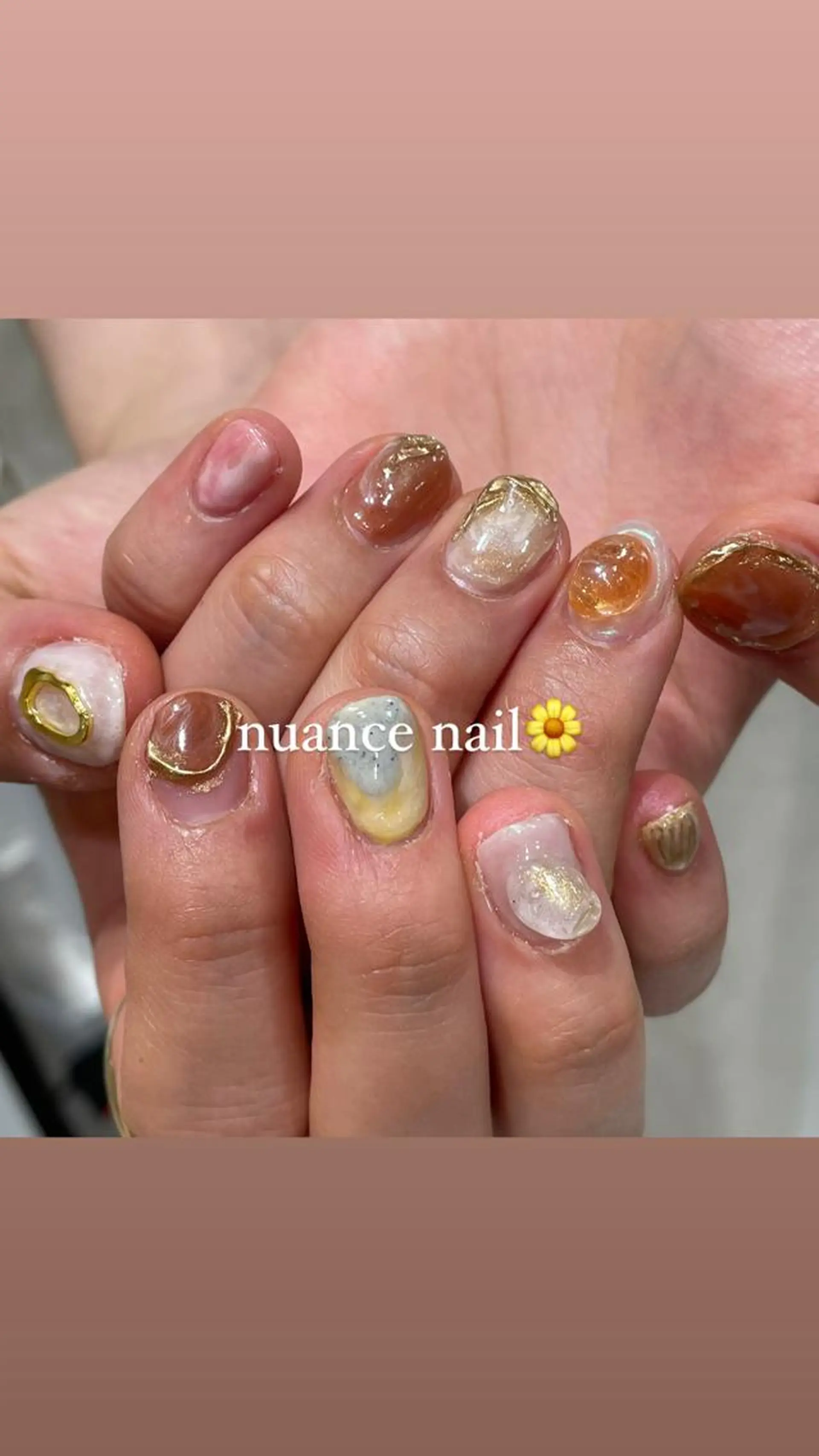 ネイル ハンドネイル 淡色ネイル 🎀moeのネイルデザイン