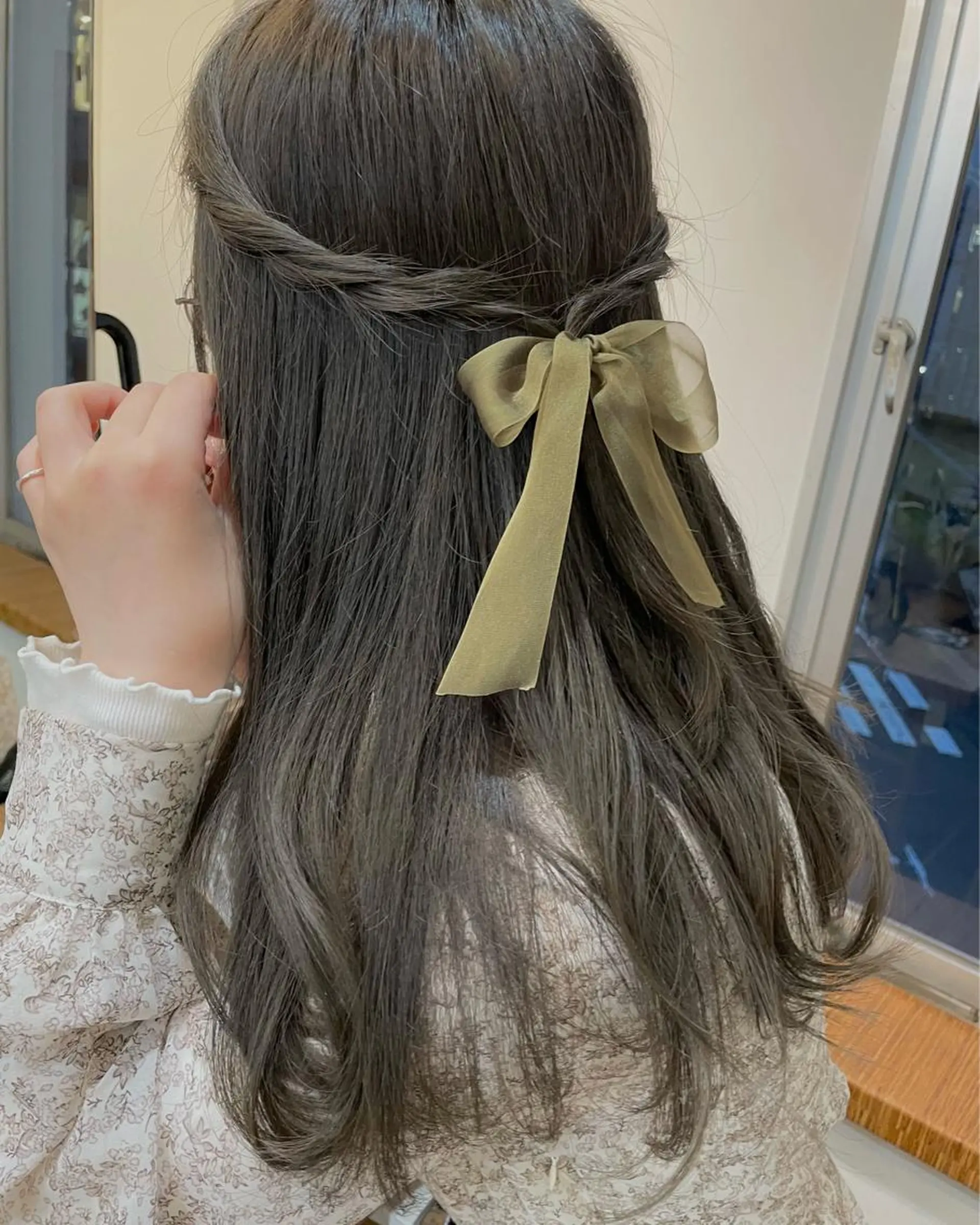 セミロング カラー ヘアアレンジ 【表参道】Ruri デジタルパーマのヘアスタイル