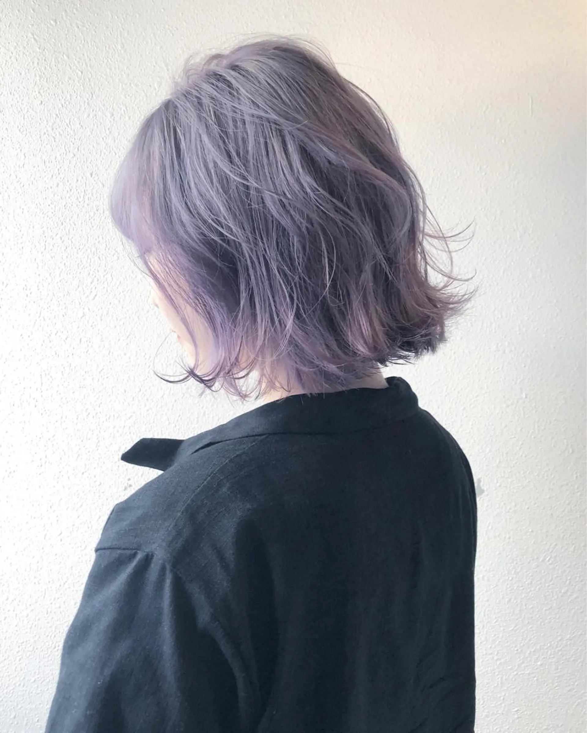 ミディアム カラー ブリーチ ハイトーンカラー ラベンダーカラー シルバー あさだ しゅうたろうのヘアスタイル