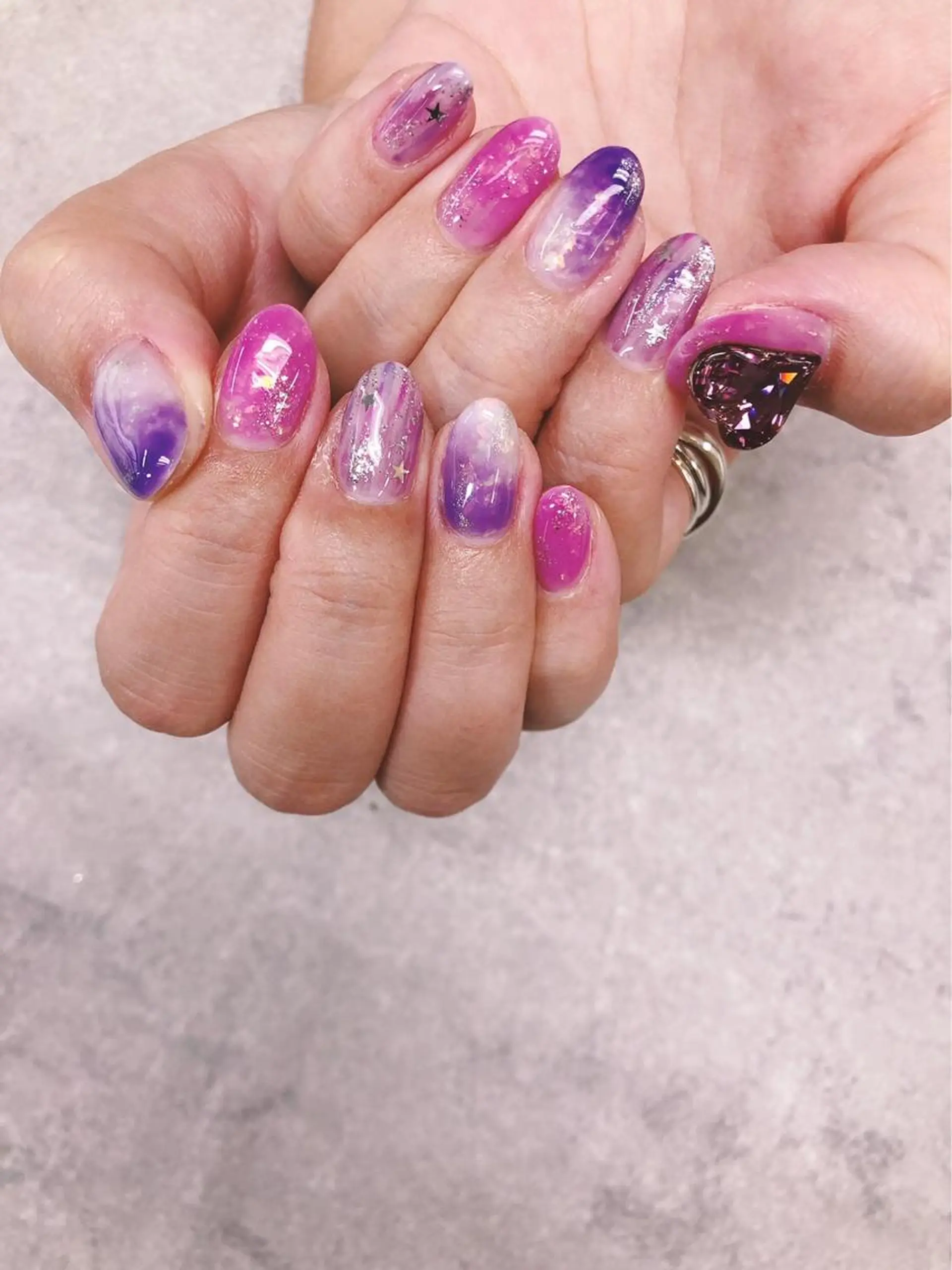 ネイル ハロウィン パープル ハンドネイル ハンドケア FASTNAIL PLUS 新宿店のネイルデザイン