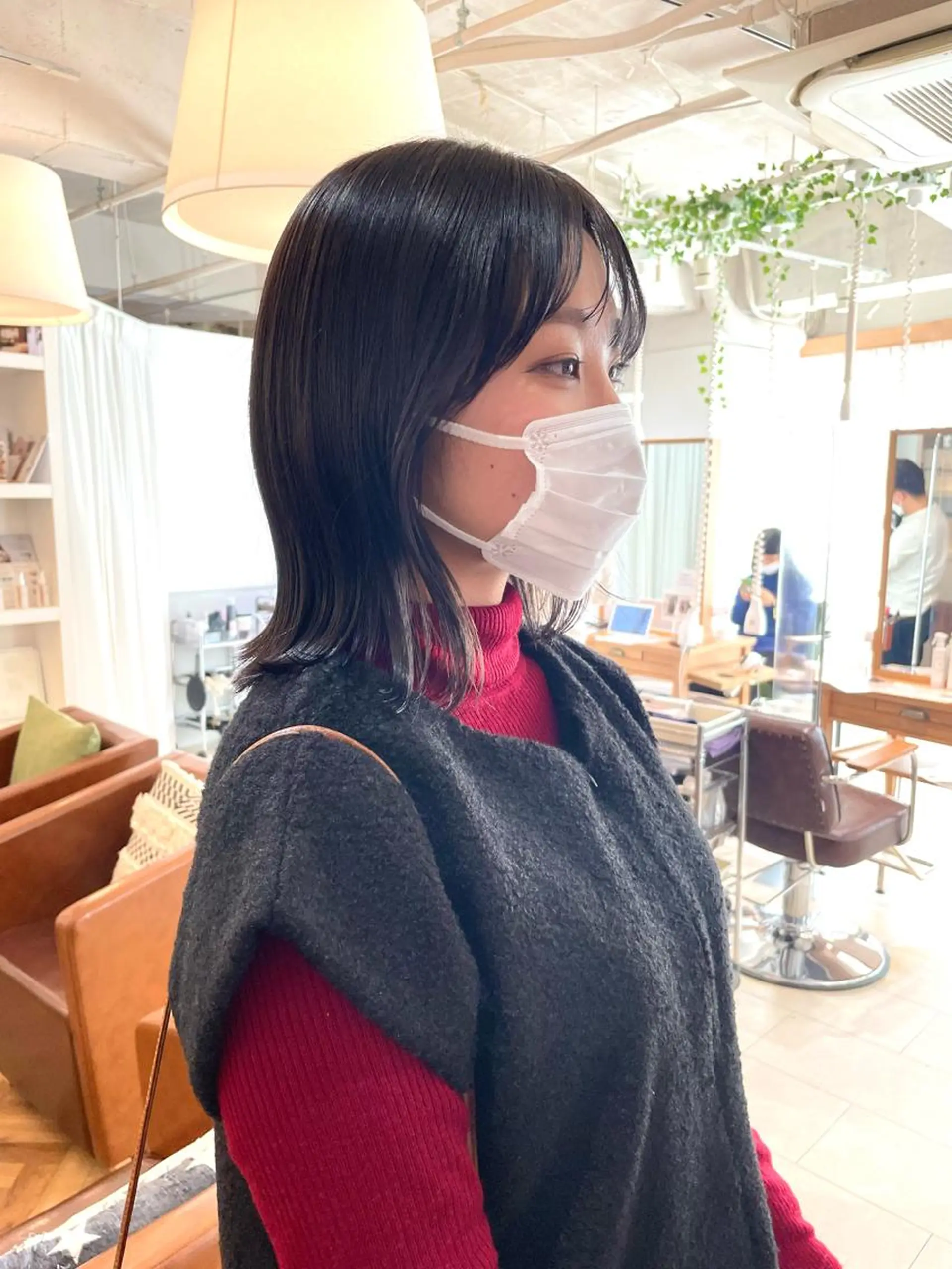 ミディアム カット ヘアカラー トリートメント salowin梅田茶屋町north所属・くがれいじ 梅田/ショート/ボブのヘアスタイル