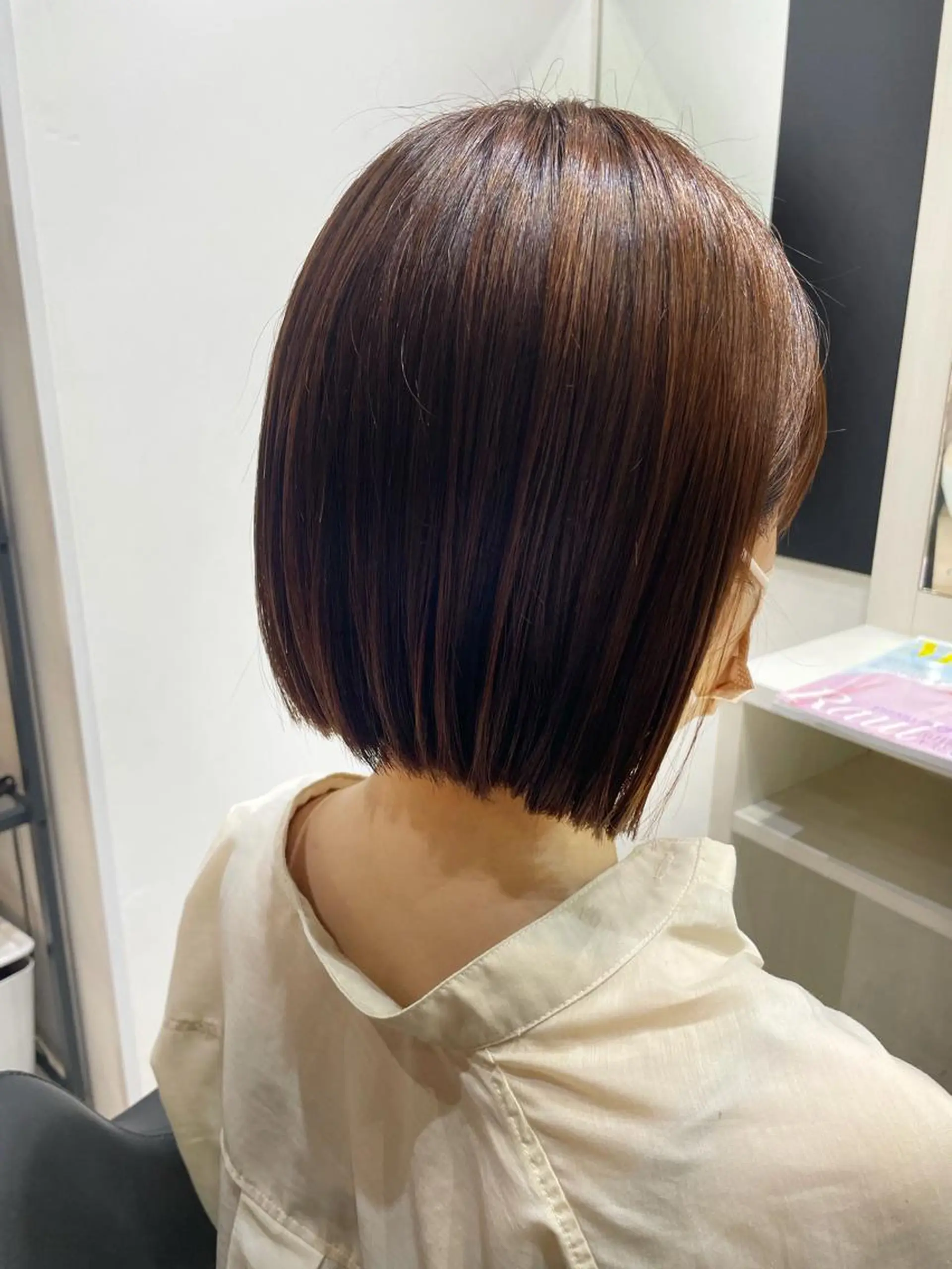 ミディアム カラー アッシュ ベージュカラー ボブ カット ヘアカラー 女性リピ90%🍨 🩷佐藤みずきのヘアスタイル