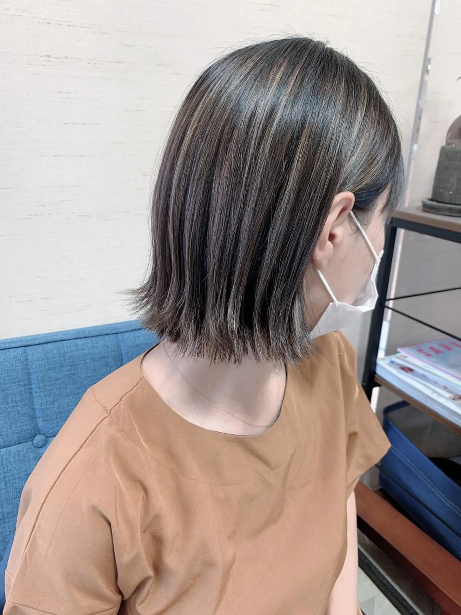 ミディアム カラー ハイライトカラー ボブ ハイライト 外ハネヘア カット ヘアカラー トリートメント Beach private salon所属・Beach 代表 KENTAのヘアスタイル