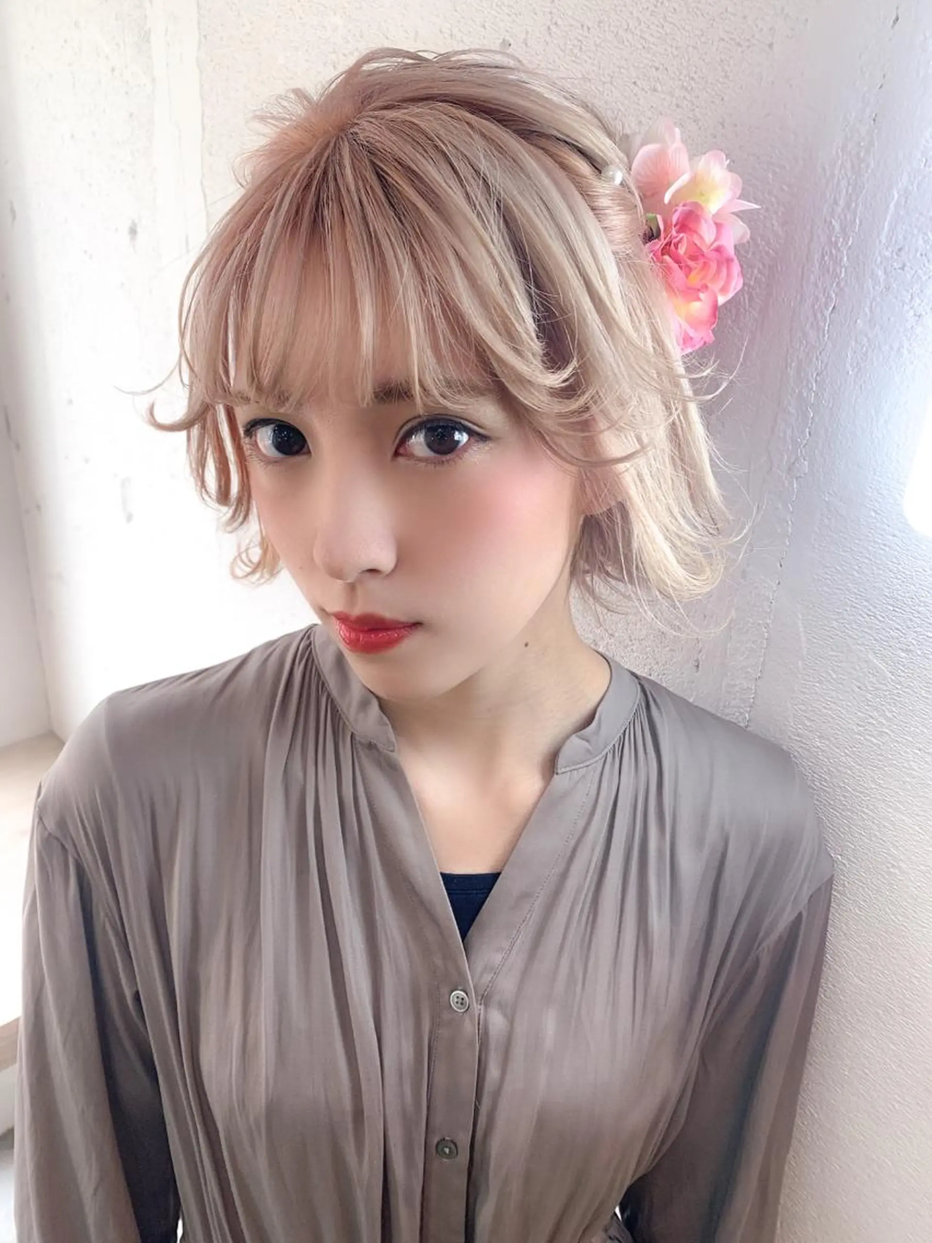 ヘアアレンジ ヘアセット ショート✨ボブ✨代表 新田見美仁のヘアスタイル