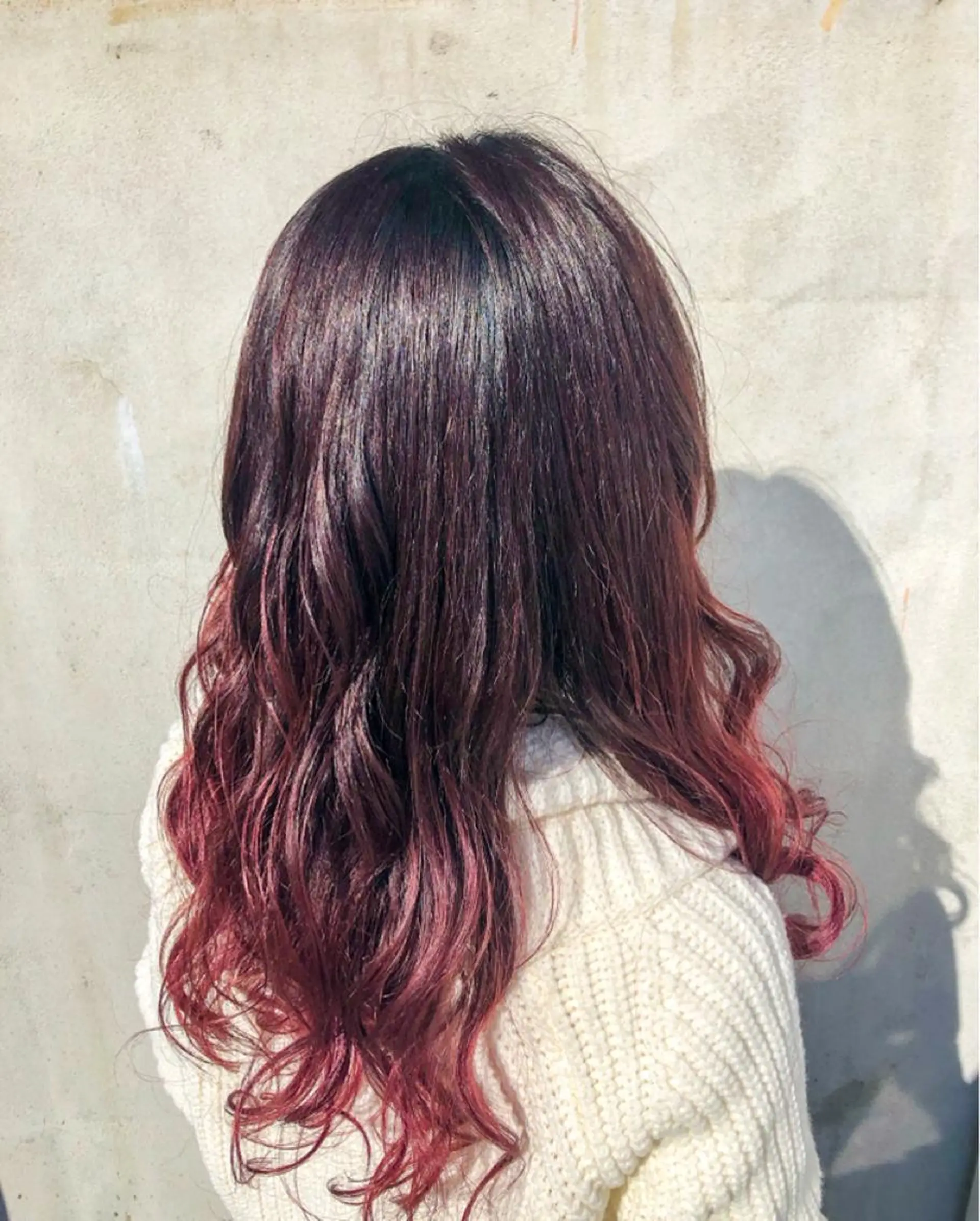 ロング カラー ブリーチ ブラウンカラー グラデーションカラー ピンクカラー ピンクブラウン NAGON STYLE  MICI所属・佐藤 美聡のヘアスタイル