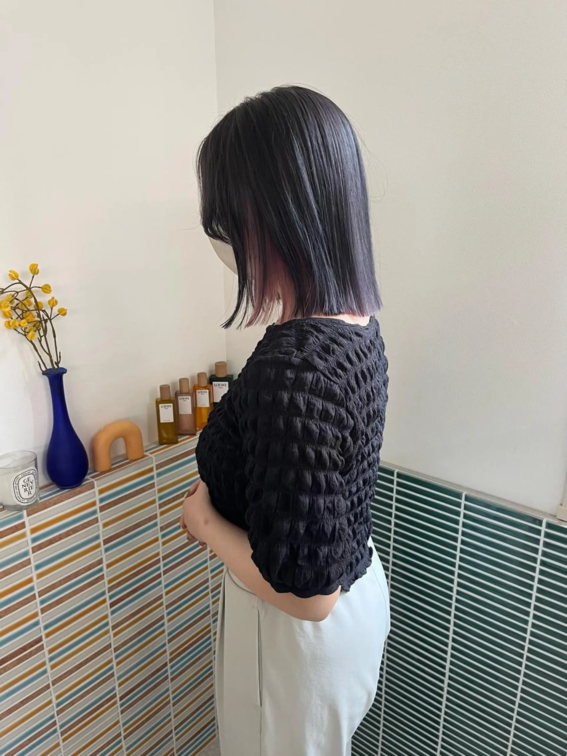 ミディアム カラー ブリーチ ヘアカラー トリートメント 🩷ハイトーン透明感 レイヤー🩷ユリカのヘアスタイル